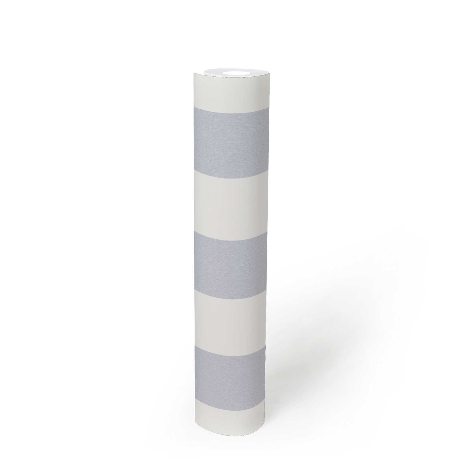             papel pintado vivero rayas verticales - gris, blanco
        