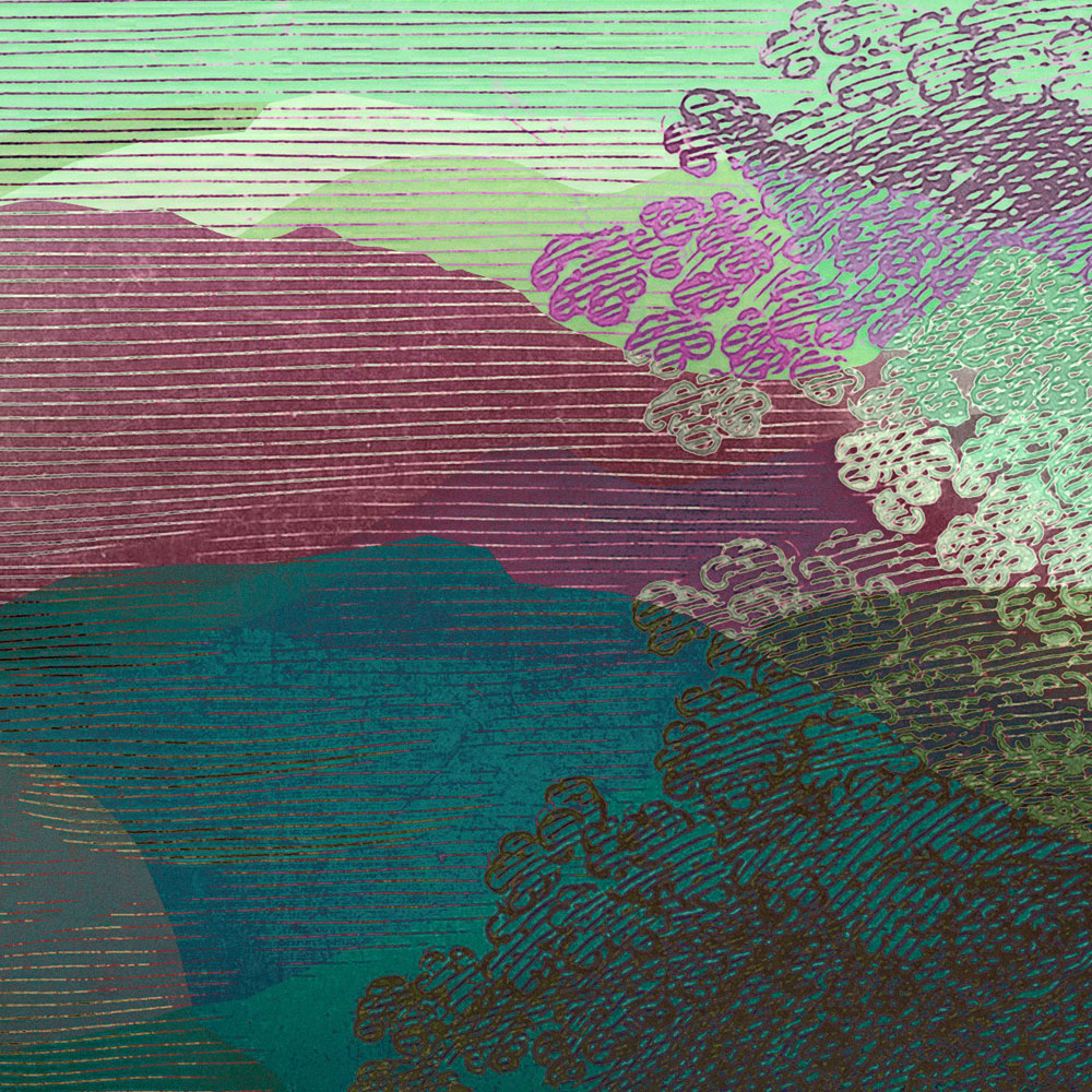             Hidden Valley 2 - papier peint montagne Abstrait & Vintage
        