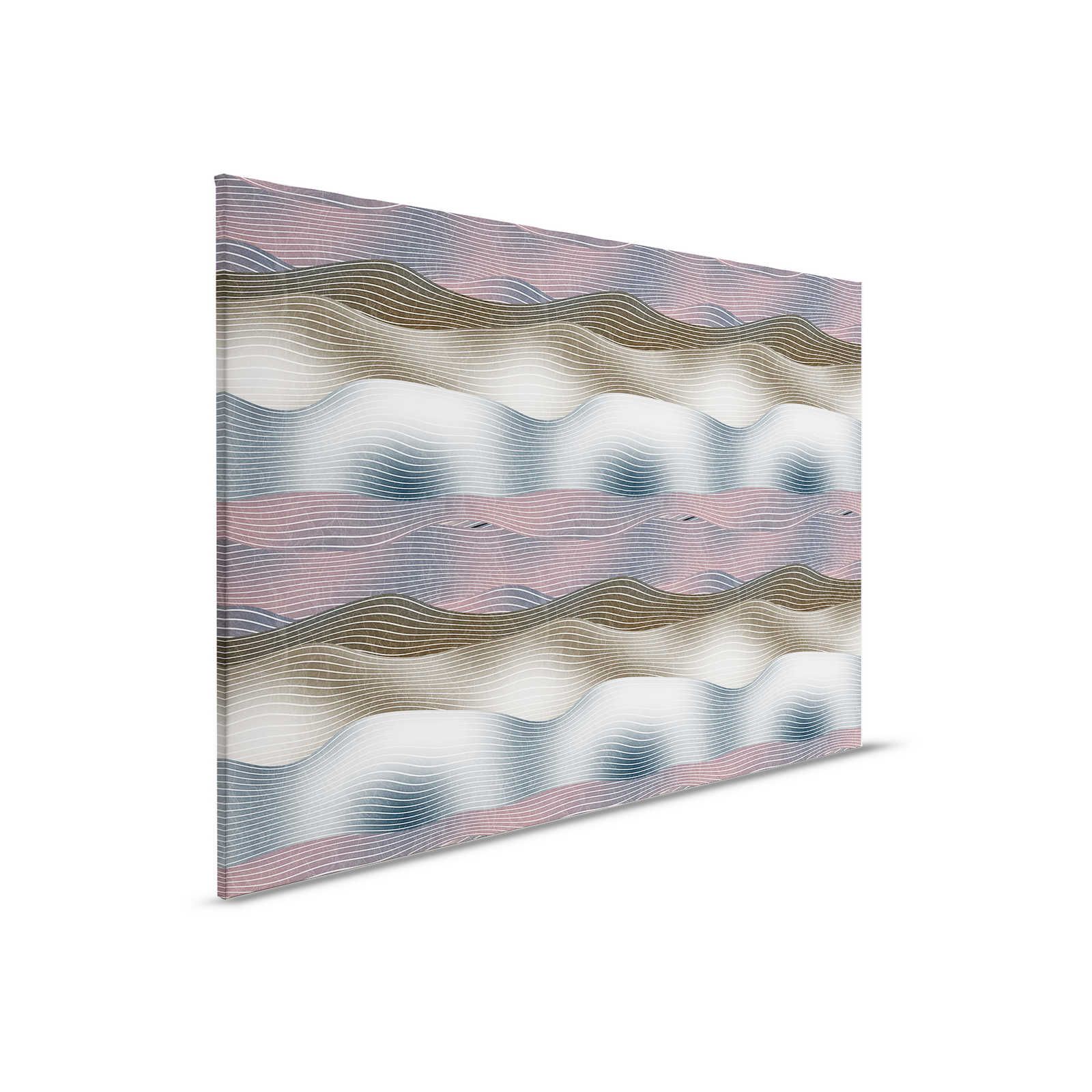         Space 2 - Retro Canvas Painting Space Design Wave Pattern - 0.90 m x 0.60 m
    