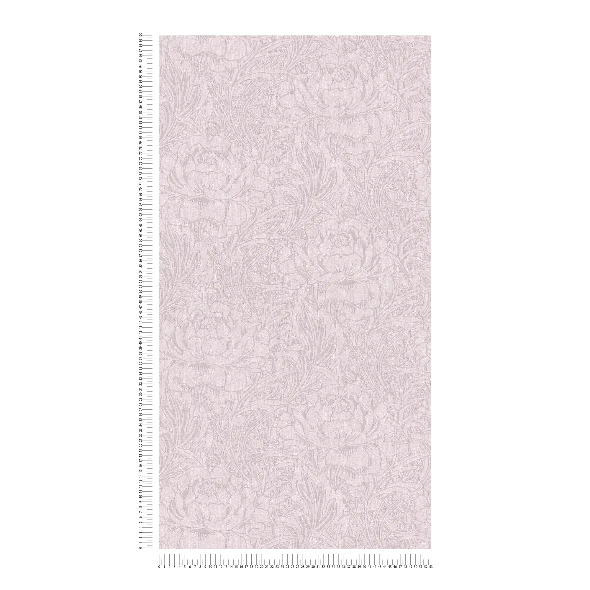             Papier peint floral motif Art nouveau, uni & mat
        