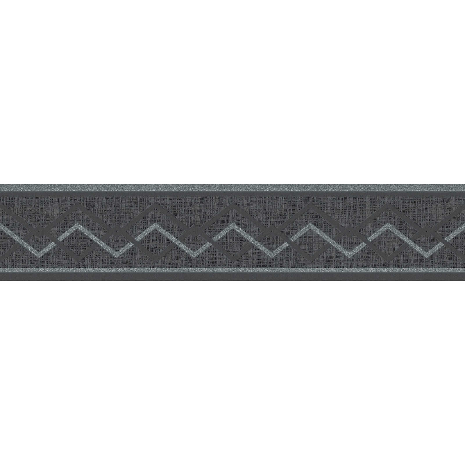         Grey and black border with zigzag design & silver glitter
    