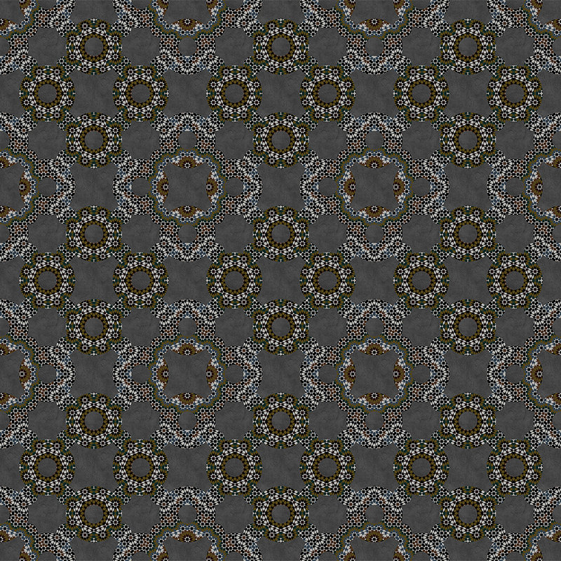         Pattern mural anthracite with mosaic design
    