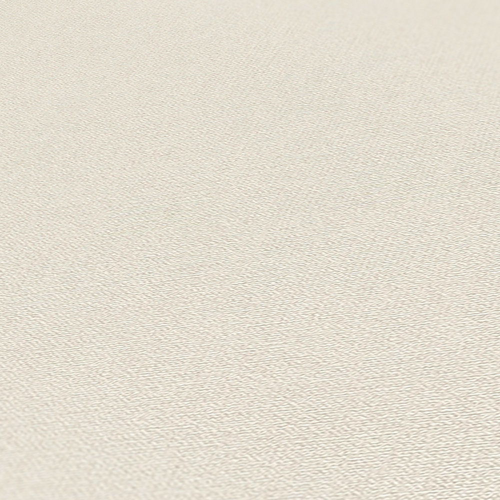             Linen optic wallpaper plain PVC-free - Beige
        