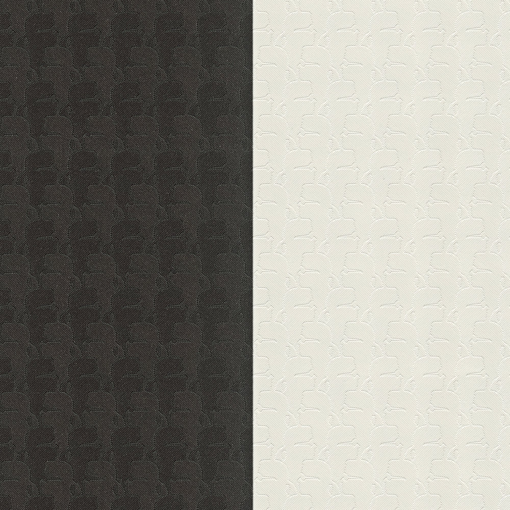             Carta da parati Karl LAGERFELD con motivo a righe e texture - nero, bianco
        
