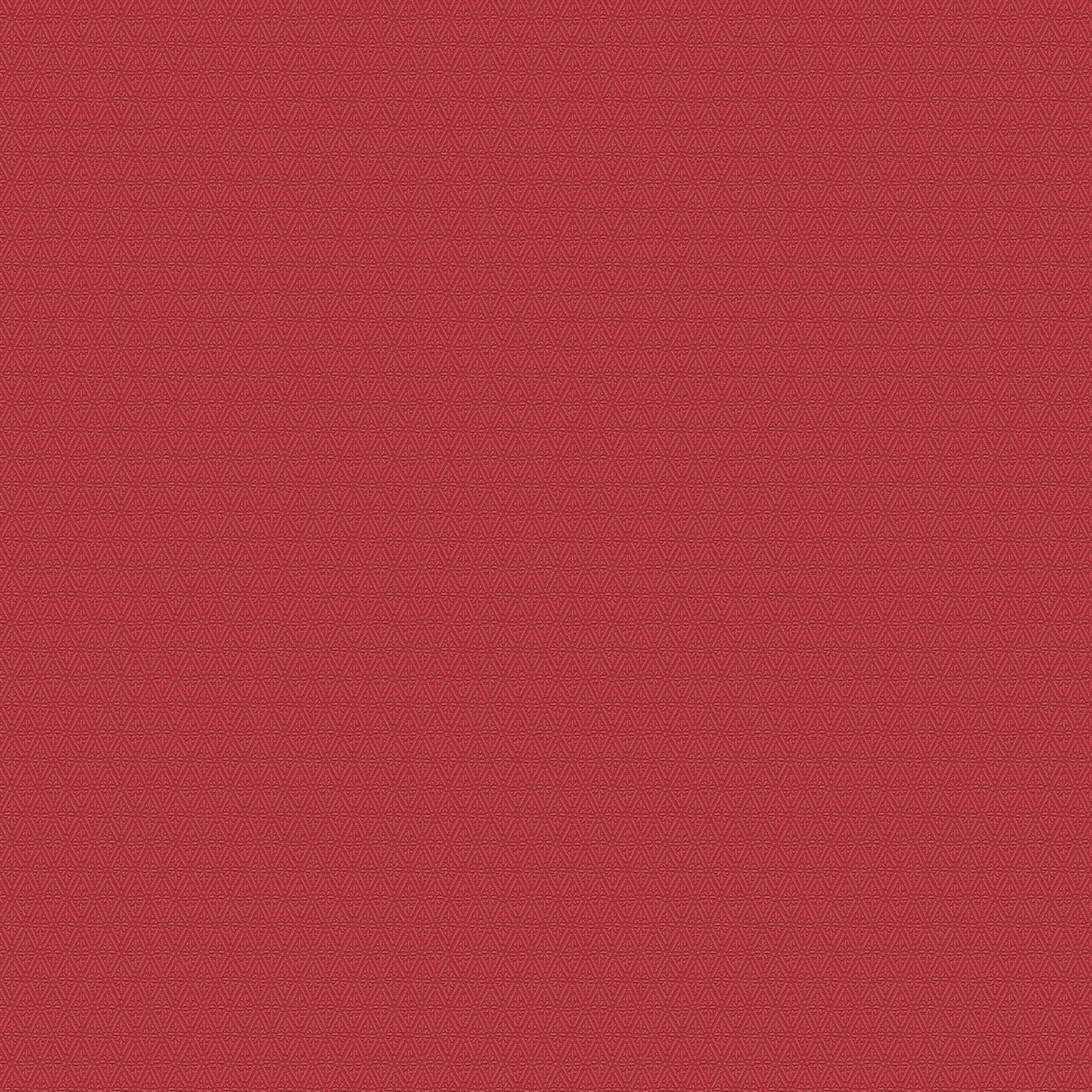 Plain wallpaper with structure pattern in diamond design - red

