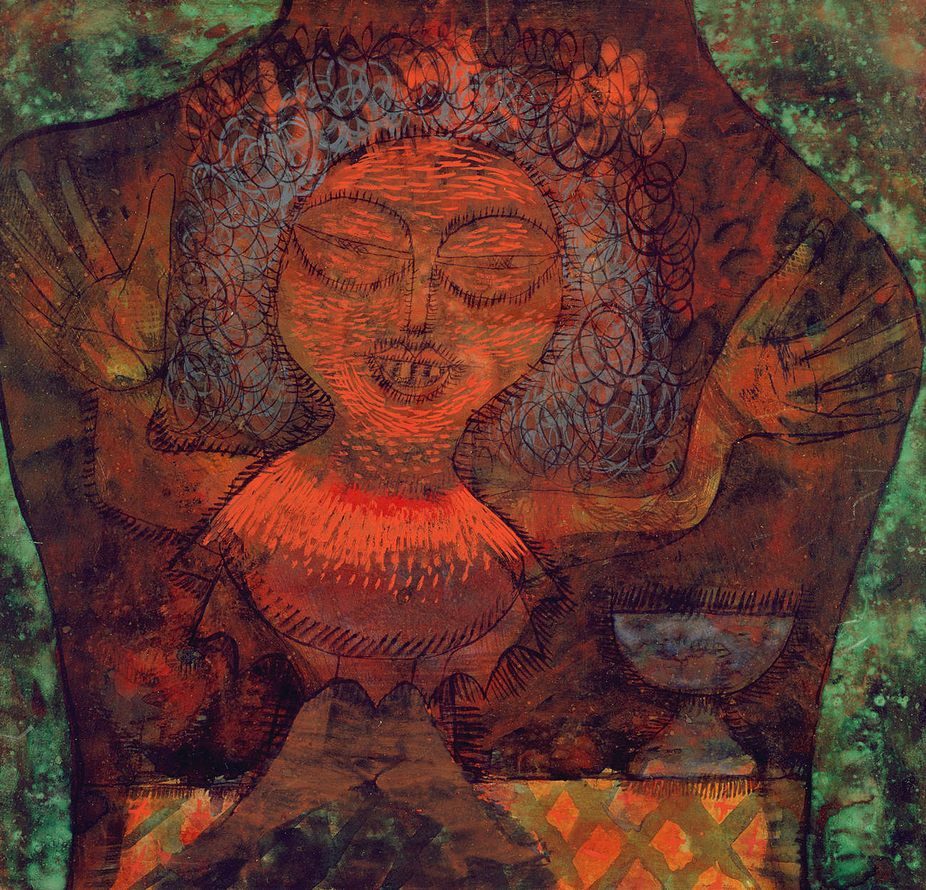             Profeet" muurschildering van Paul Klee
        