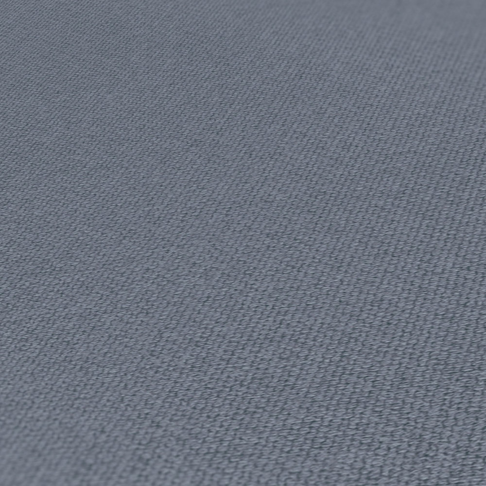             Papel pintado de aspecto de lino con superficie texturizada, liso - Azul
        