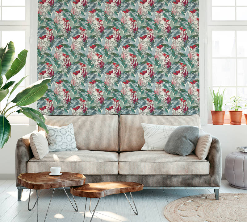             Photo wallpaper pattern with flowers and blossoms - Premium smooth fleece
        