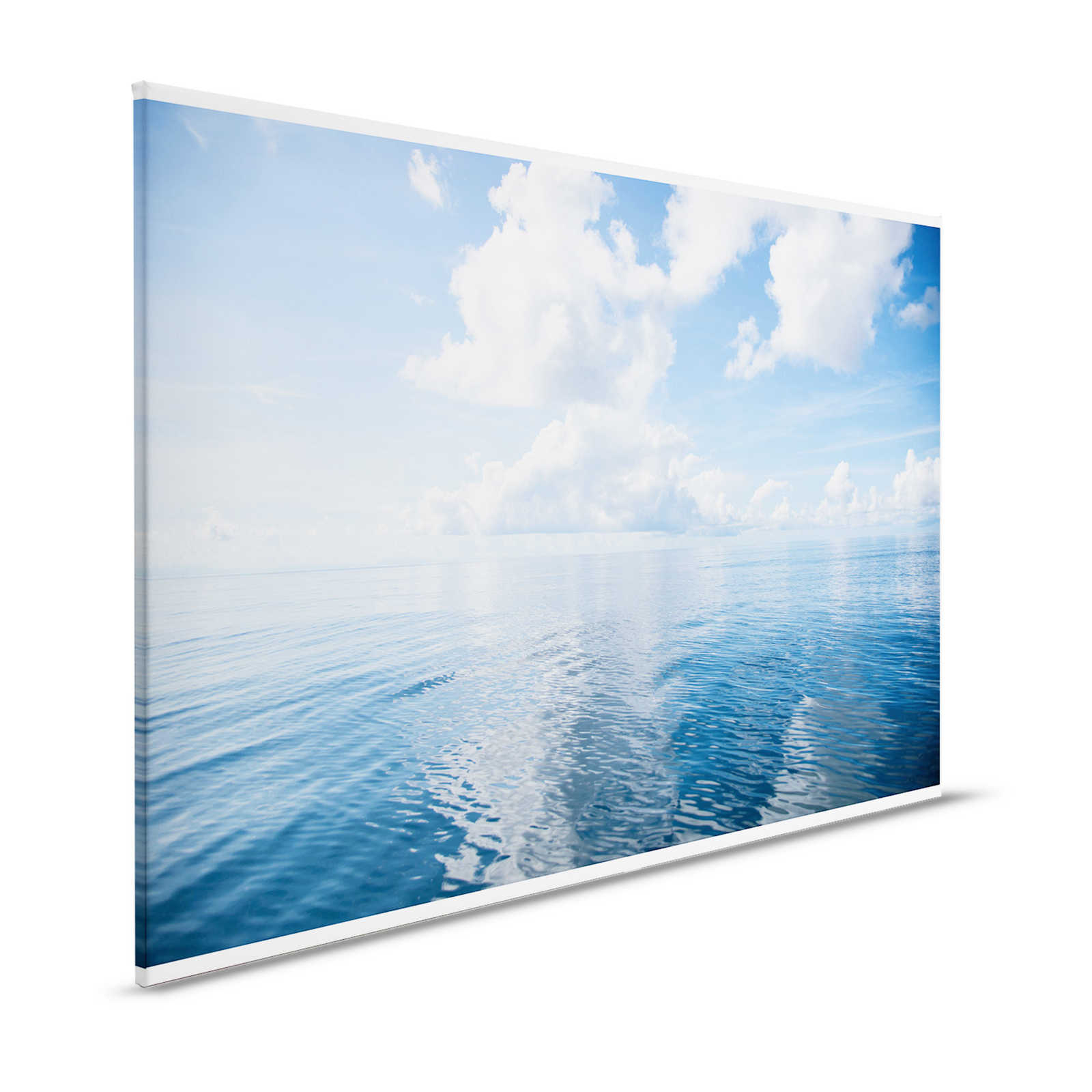 Canvas schilderij open zee met wolken - 1,20 m x 0,80 m
