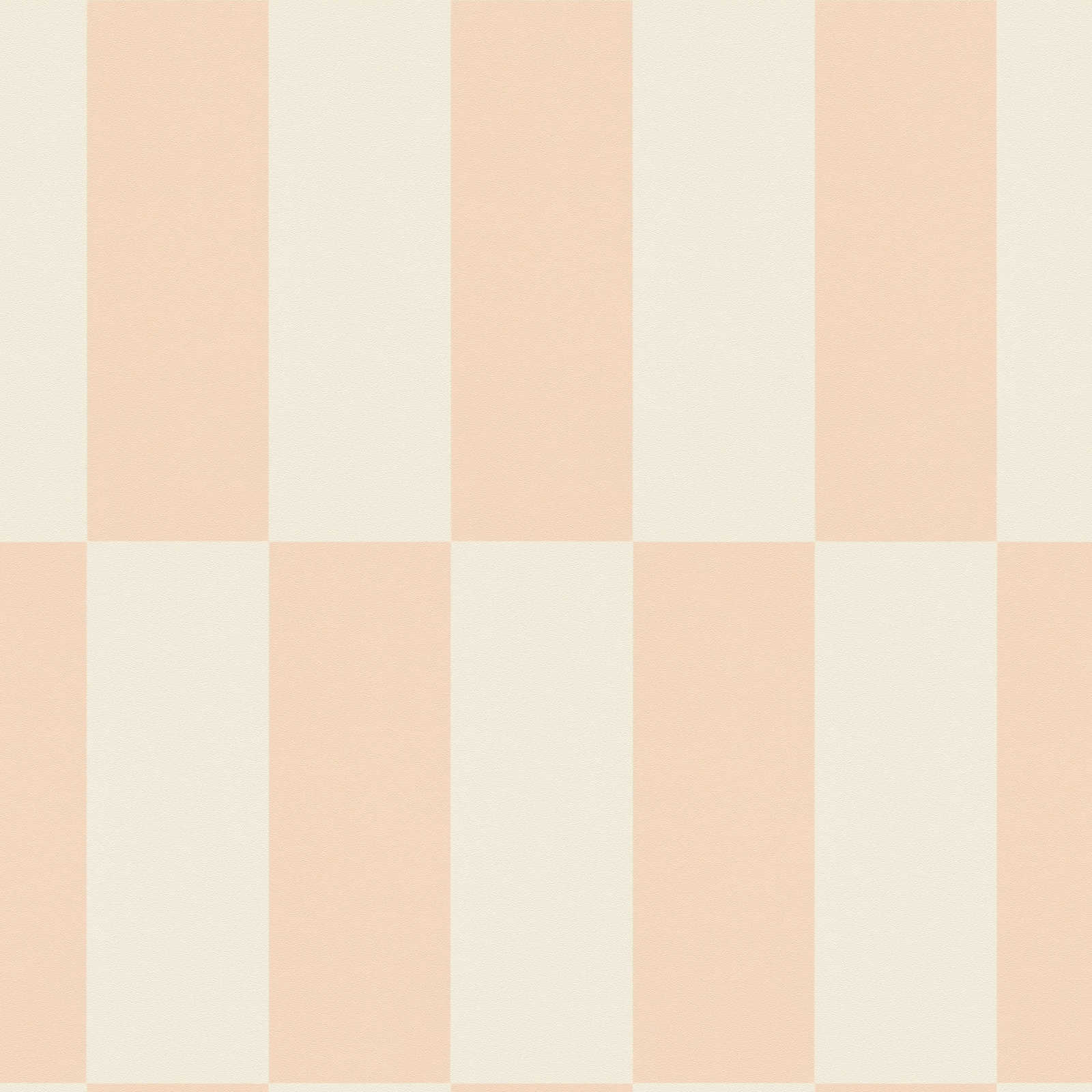             Non-woven wallpaper with graphic rectangle pattern - cream, pink
        