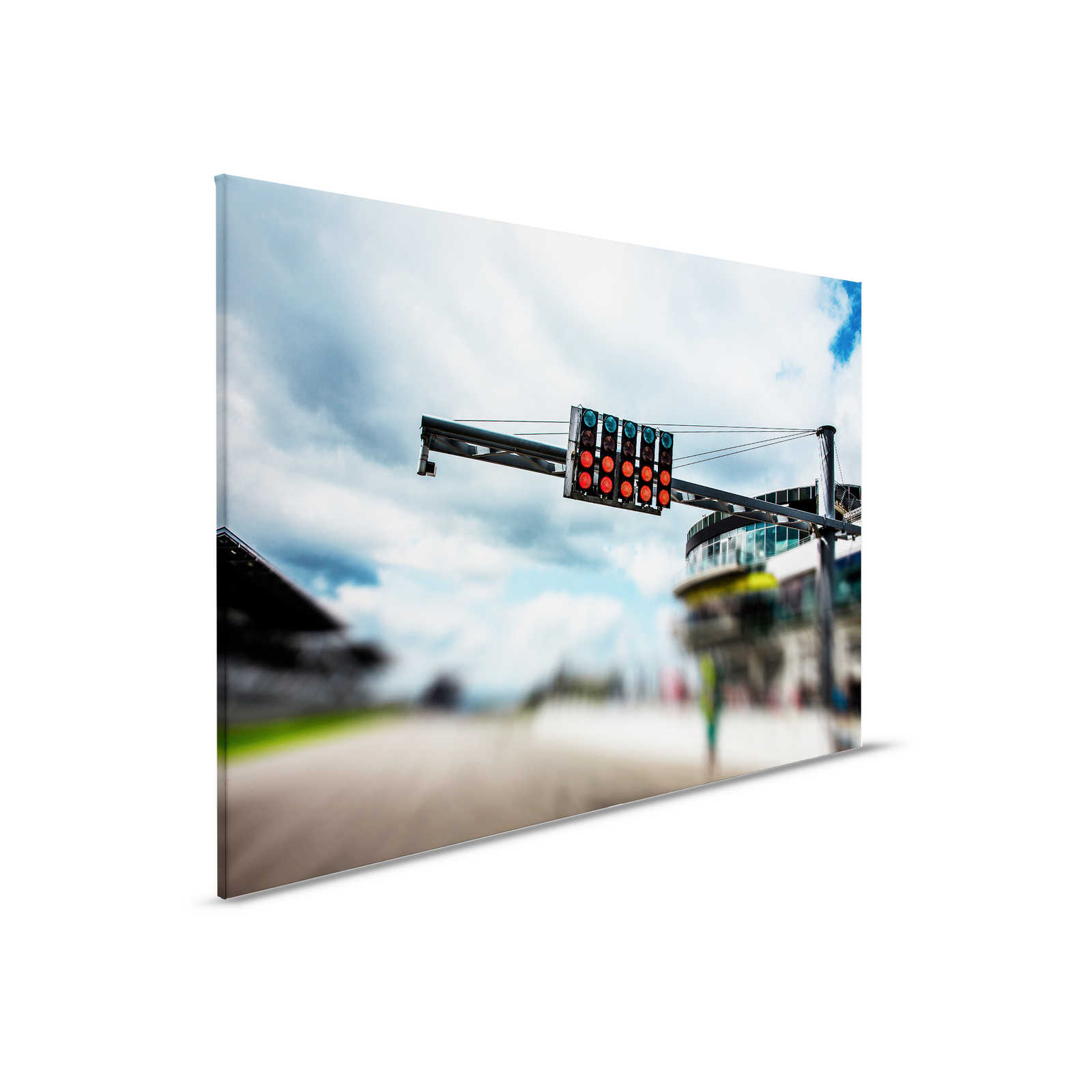         Canvas painting Race track with traffic lights and building - 0,90 m x 0,60 m
    