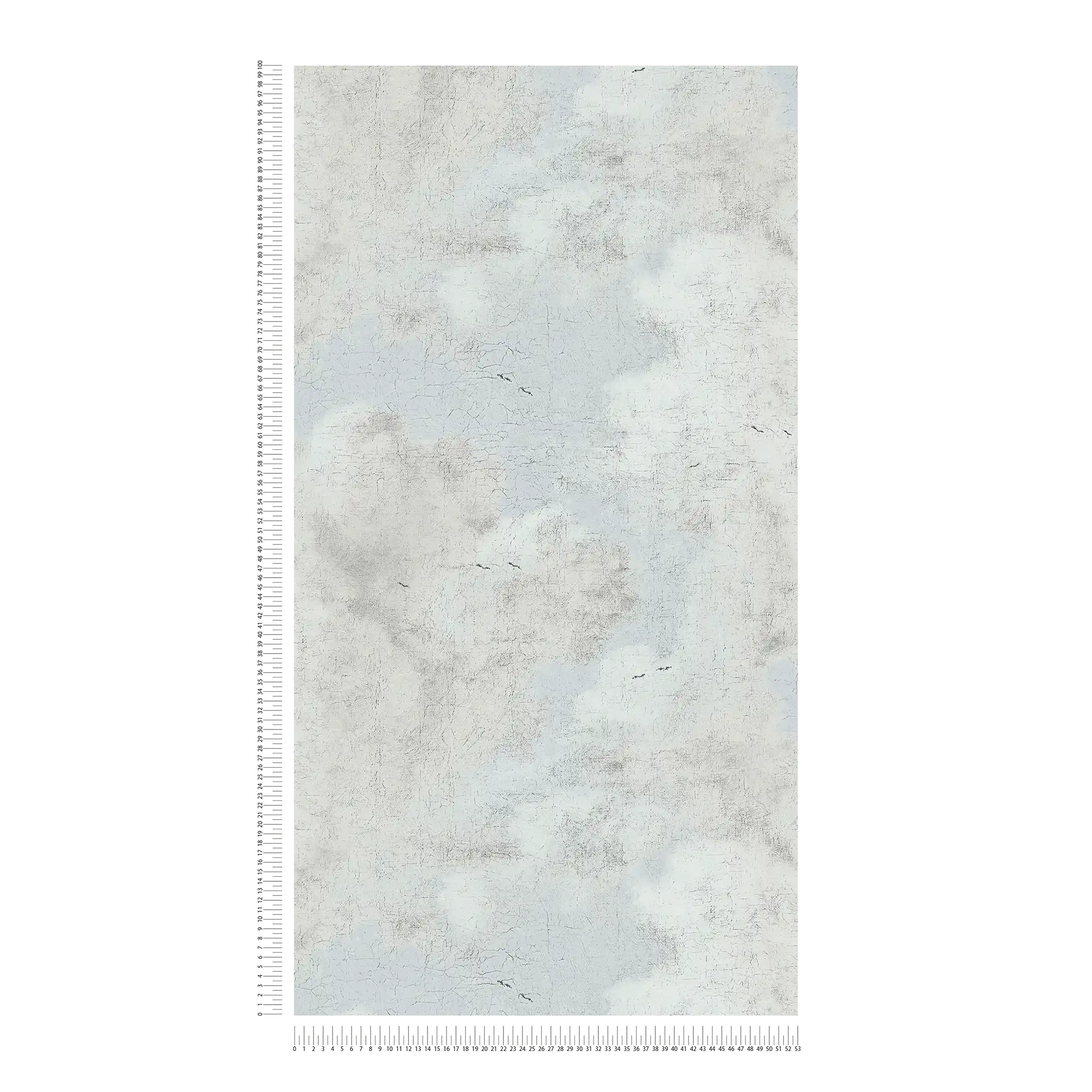             Papel pintado no tejido de estilo artístico Cielo de nubes - crema, blanco, azul
        