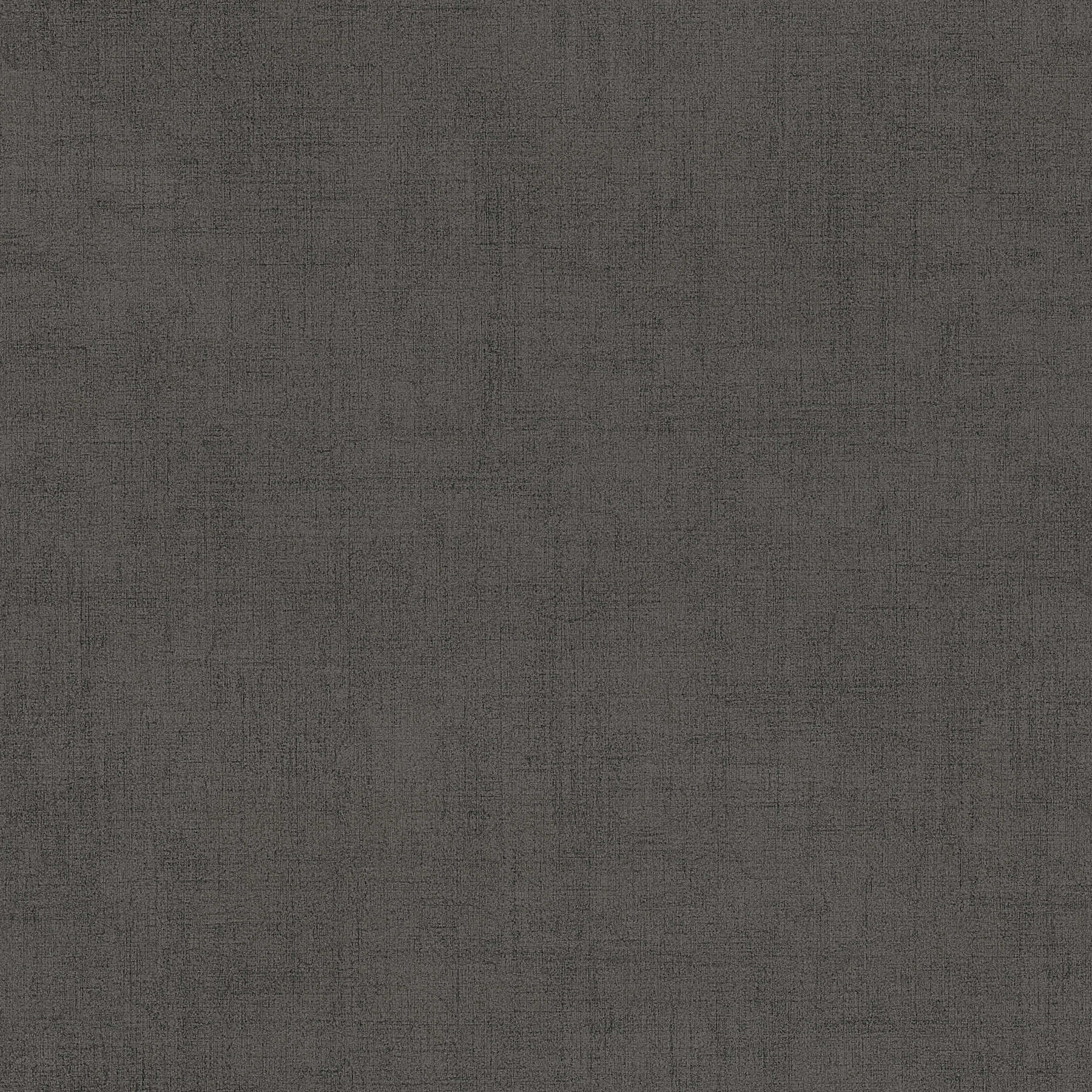 Carta da parati grigio antracite con struttura tessile ed effetto lucido
