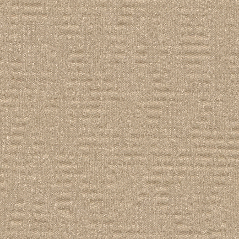             Carta da parati in tessuto non tessuto grigio-beige con disegno strutturato e finitura satinata
        