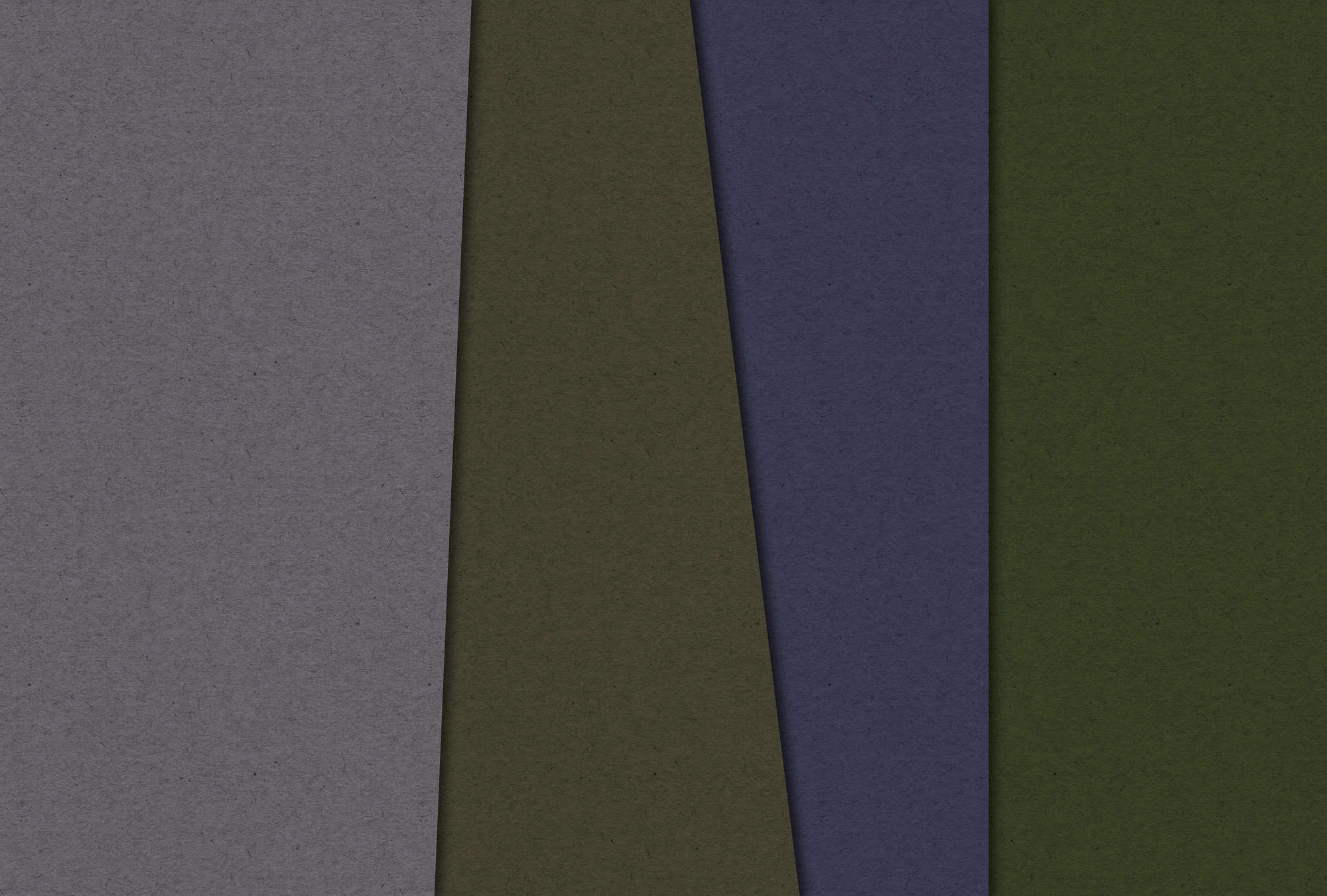             Layered Cardboard 3 - Photo wallpaper minimalist & abstract- cardboard structure - Green, Purple | Premium smooth fleece
        