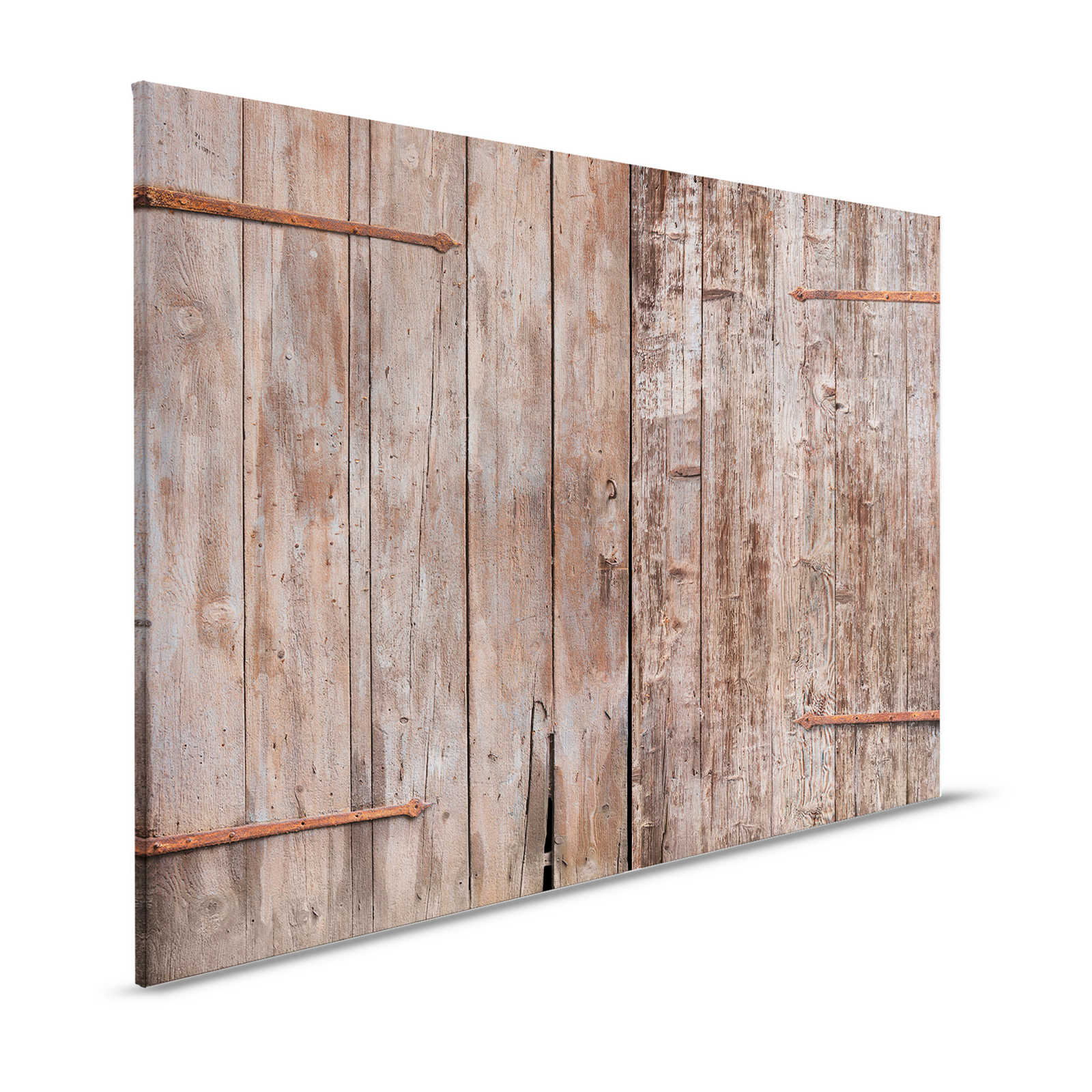 Lienzo de madera Pintura Puerta de Granero Look Usado - 1,20 m x 0,80 m
