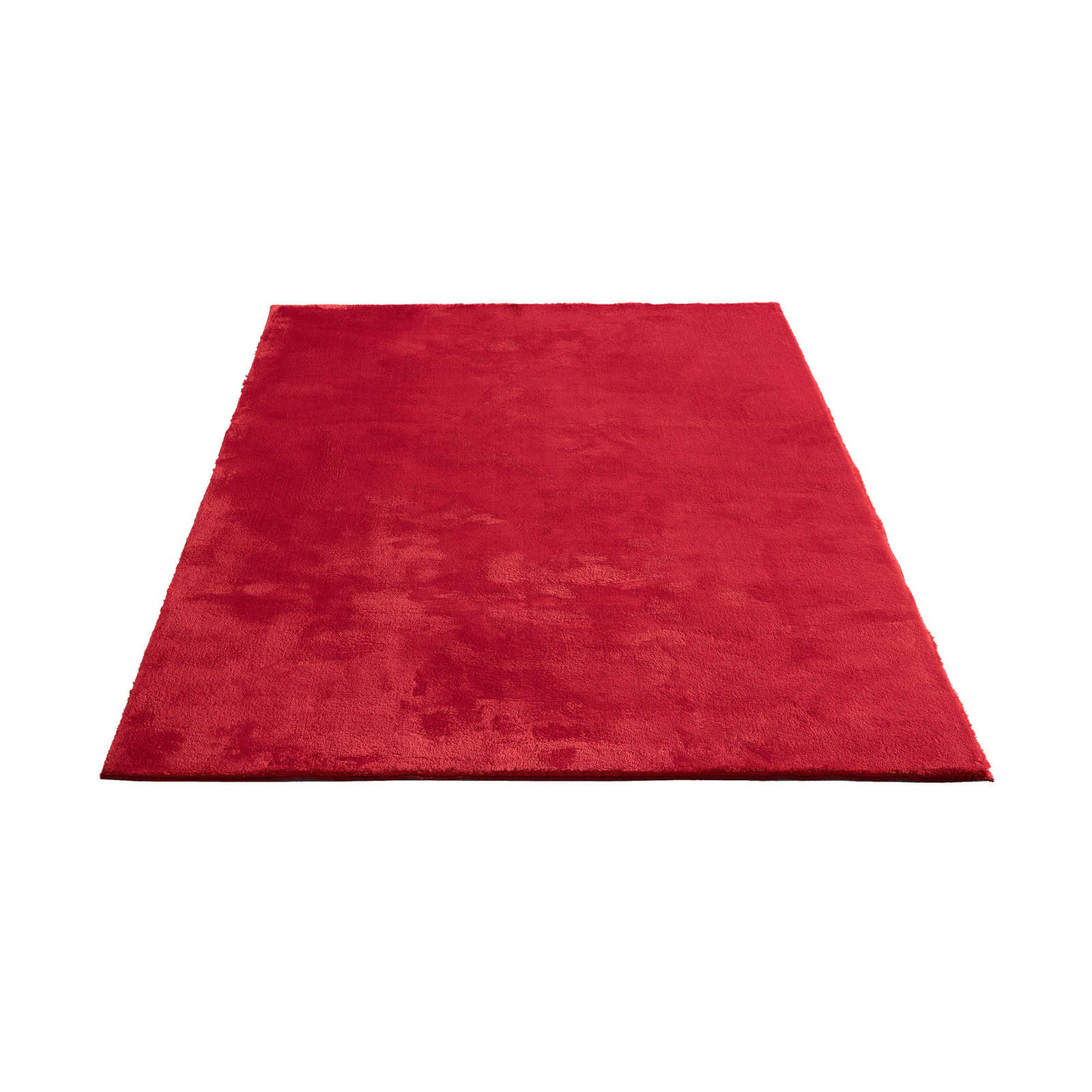 Extra soft high pile carpet in red - 240 x 200 cm

