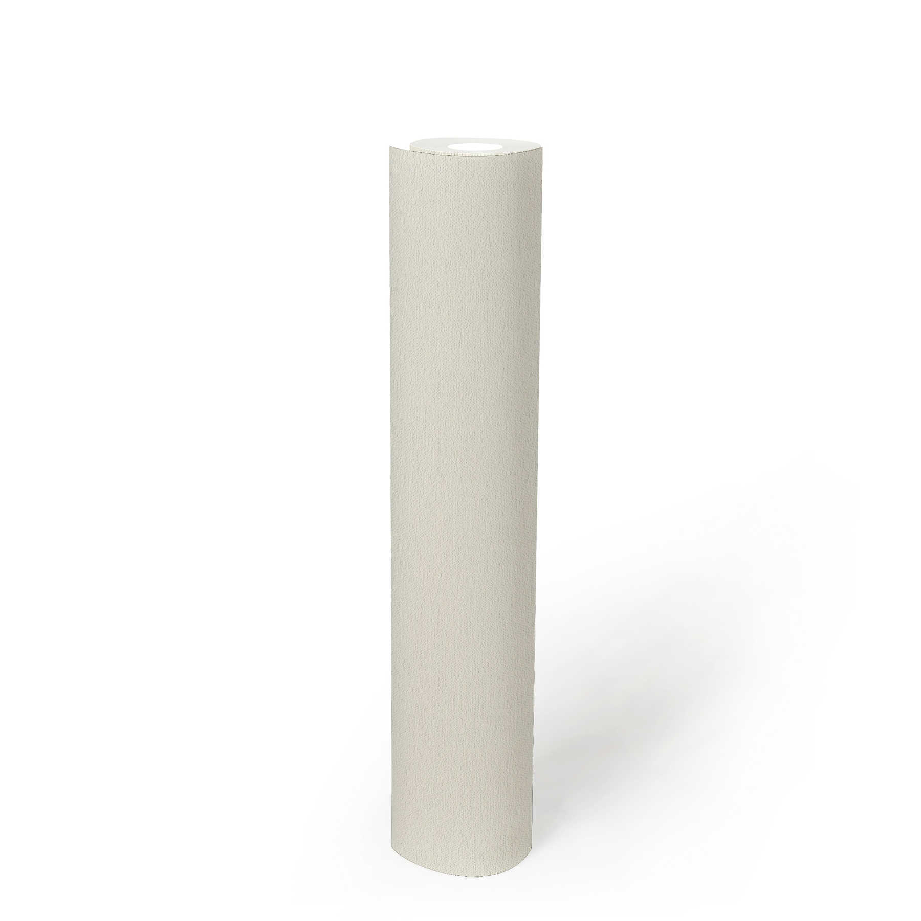             Neutral non-woven wallpaper cream white with foam structure
        