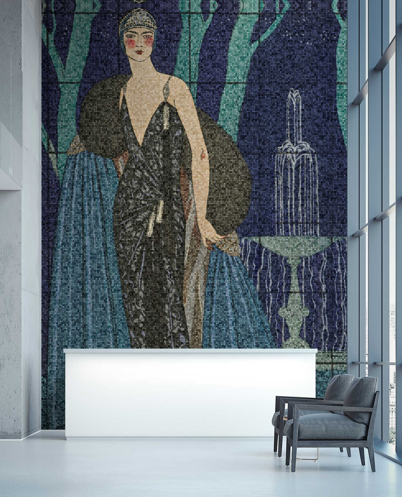             Scala 3 - Papel Pintado Art Deco motivo mujer elegante
        