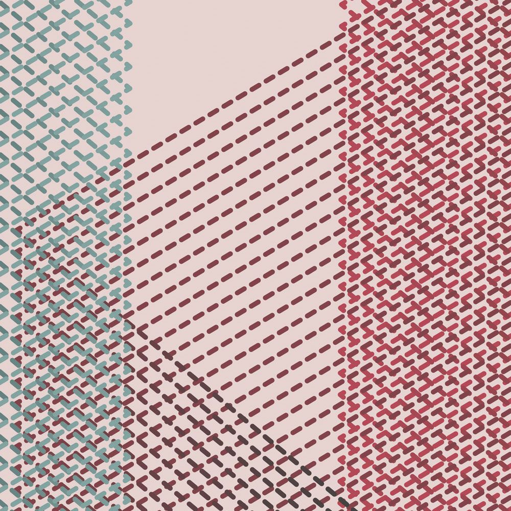             Photo wallpaper »mesh 1« - Abstract 3D design - Red, Blue | Smooth, slightly shiny premium non-woven fabric
        