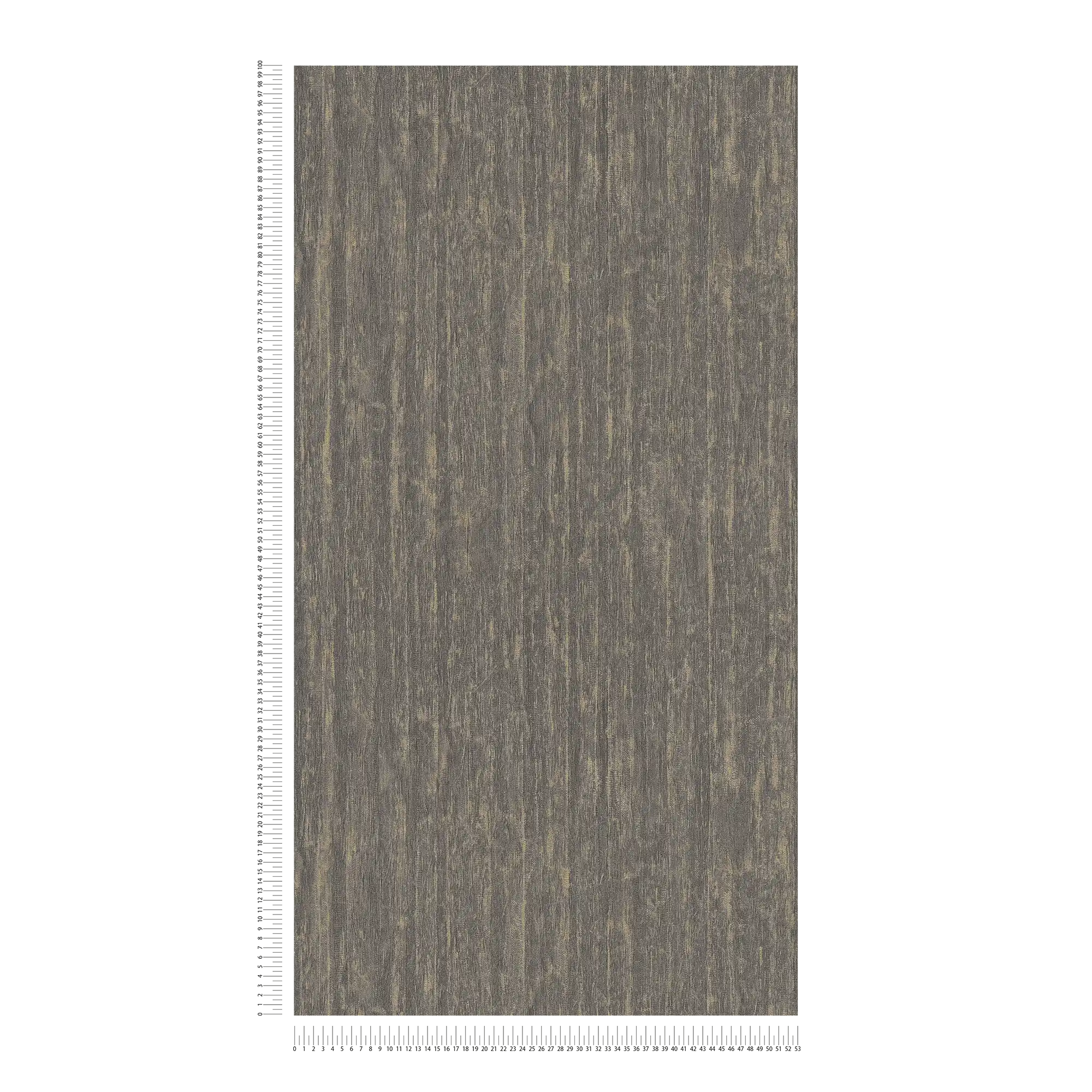             Non-woven wallpaper in plaster look with golden accents - brown, grey, gold
        