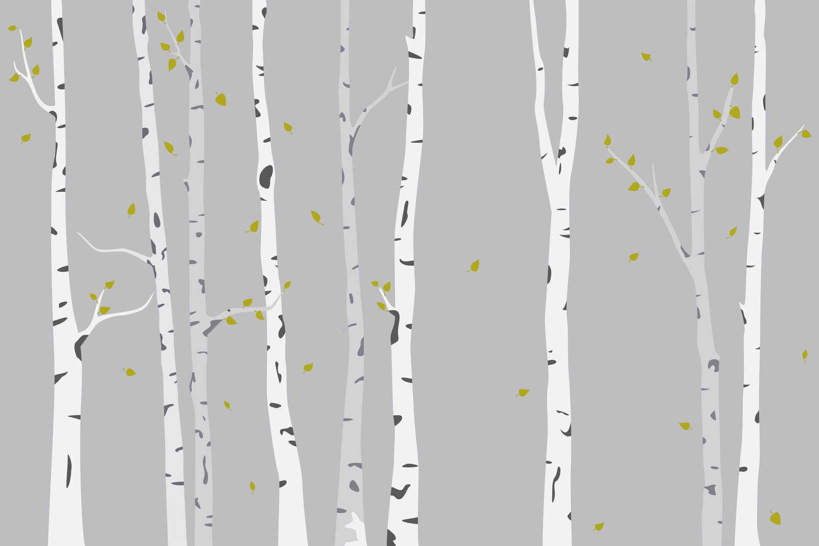             Canvas with painted birch forest for children's room - 120 cm x 80 cm
        