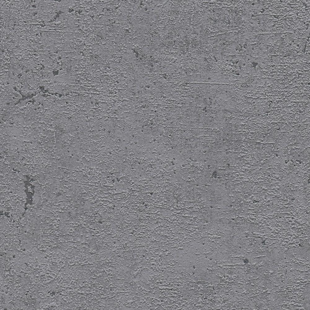             Behang met betonlook, optische barsten en poriën - Grijs
        
