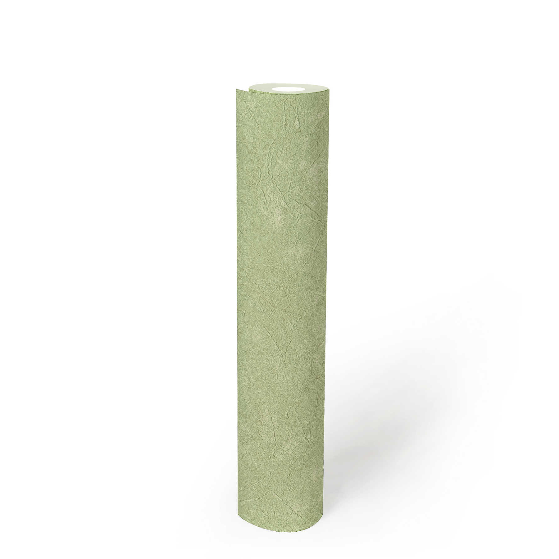             papier peint en papier aspect plâtre vert clair avec structure usée
        