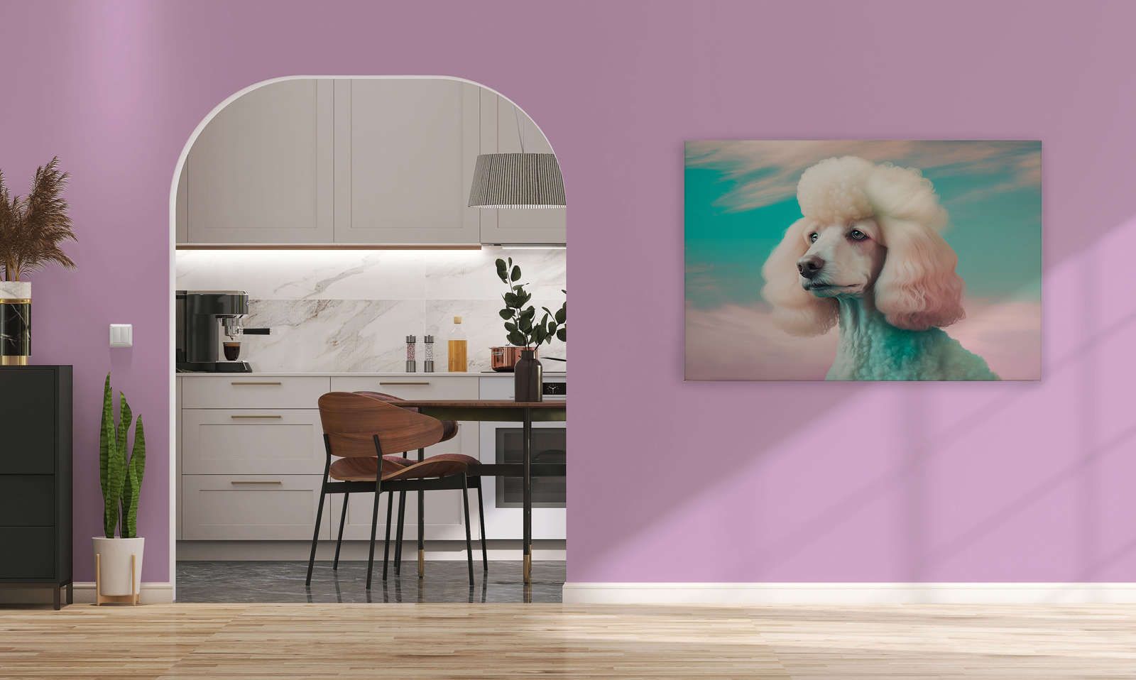             KI Canvas schilderij »rainbow dog« - 120 cm x 80 cm
        