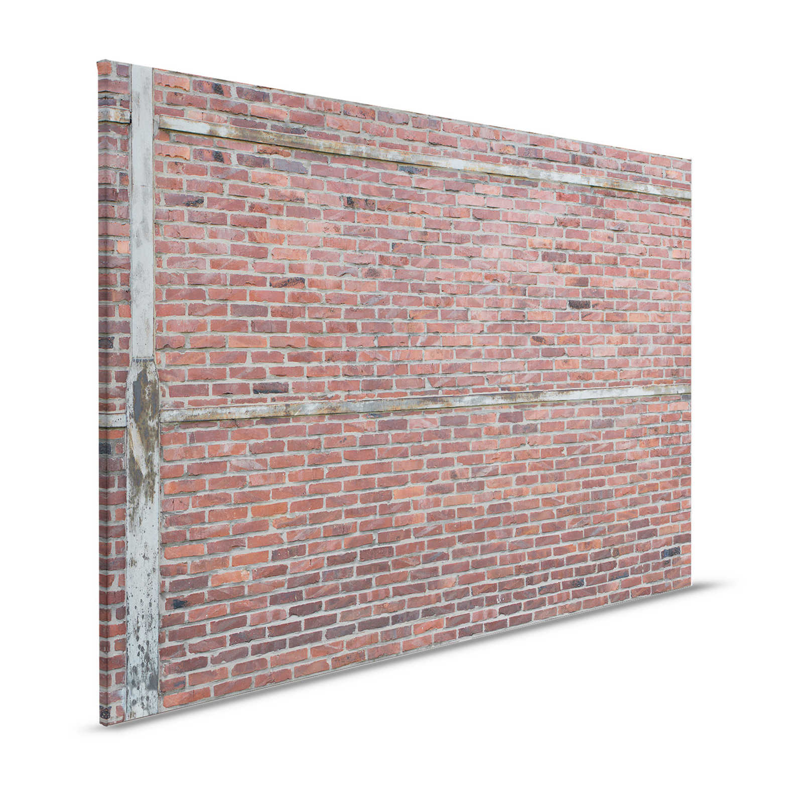 Canvas painting red brick wall in stone look - 1,20 m x 0,80 m
