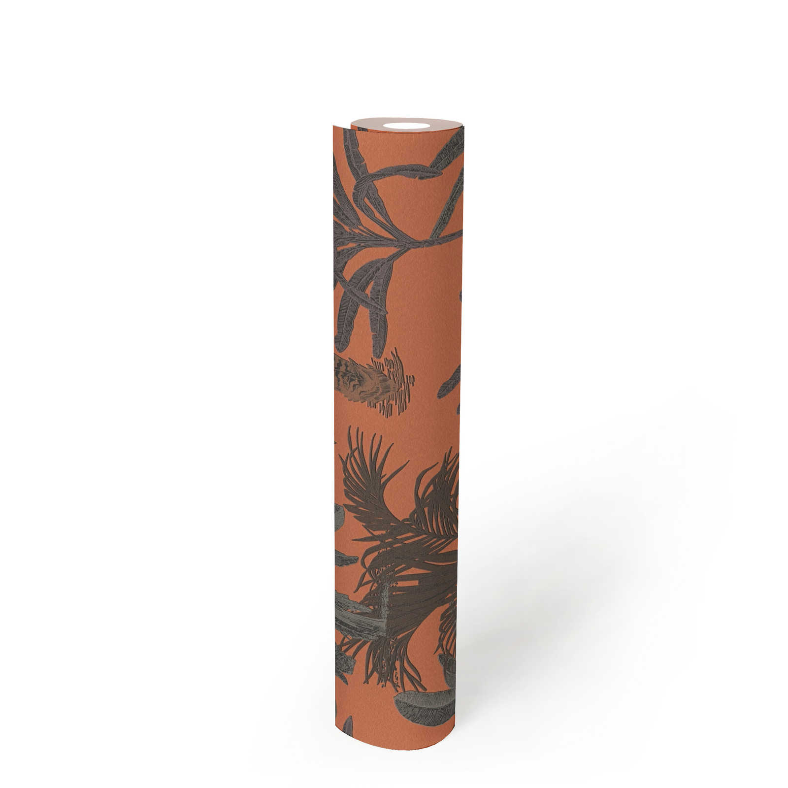             MICHALSKY papier peint intissé motifs palmiers style colonial - orange, marron
        