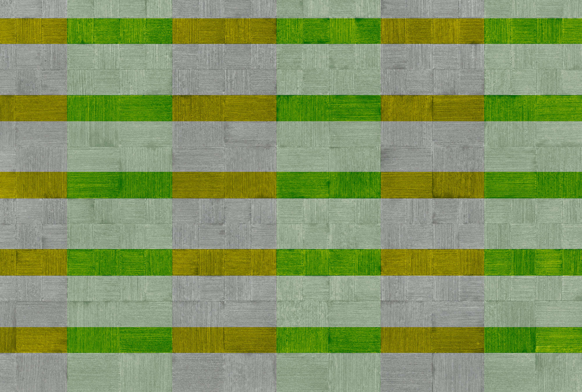             Papier peint panoramique Disputes & motifs structurés - vert, gris
        