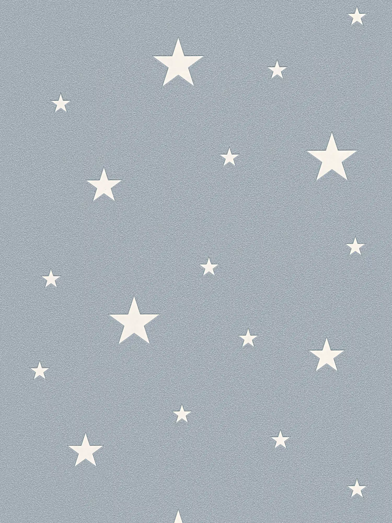 Glow effect nursery wallpaper with luminescent stars - smoke blue
