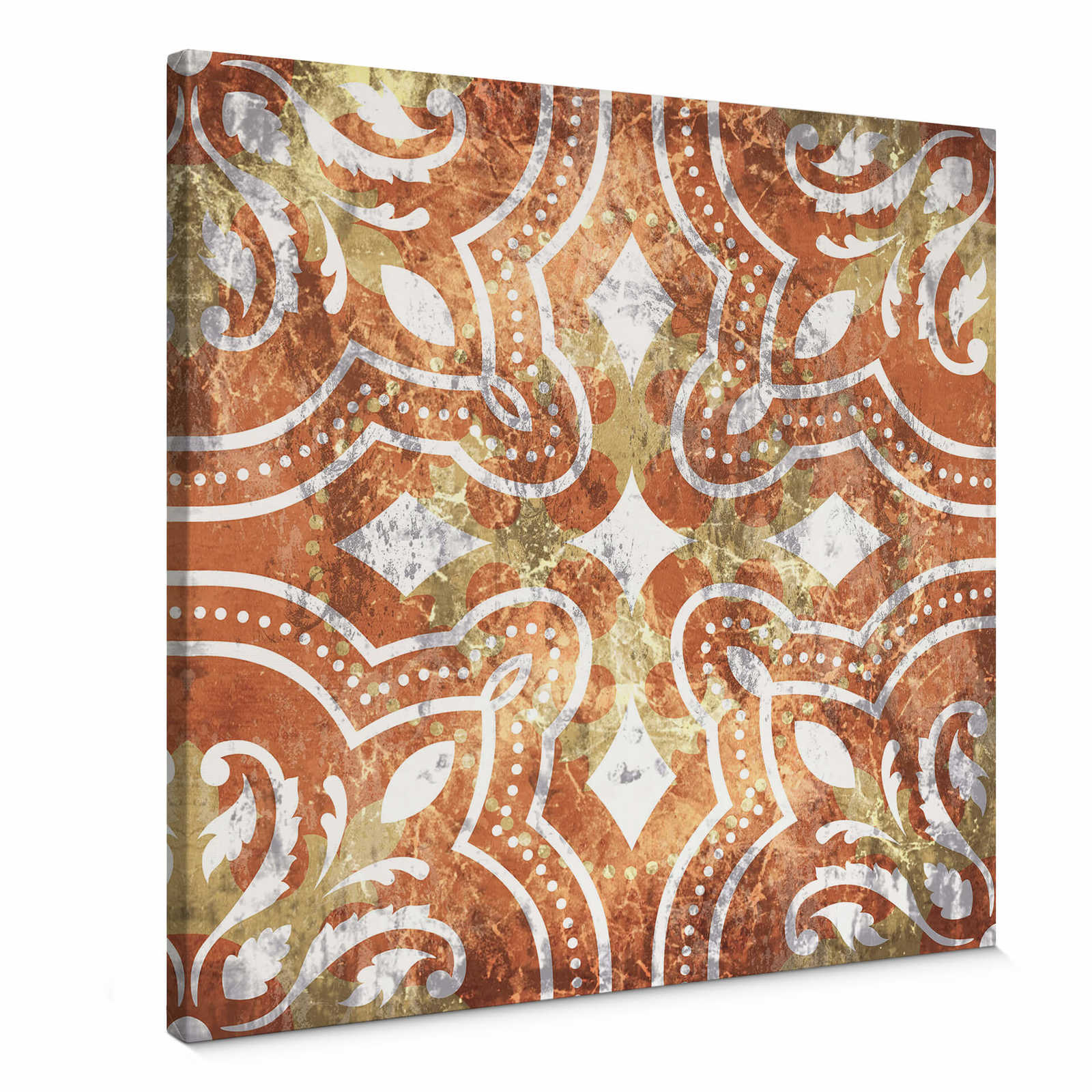         Canvas print terracotta tile pattern – brown, orange
    