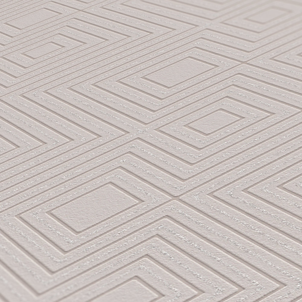             Plain wallpaper geometric pattern & metallic effect - brown
        
