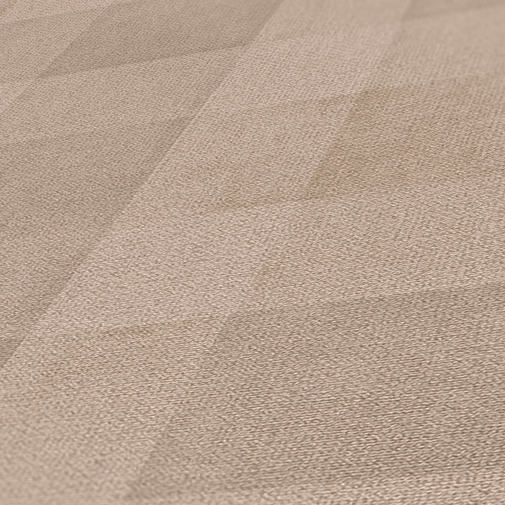             Vliesbehang met ruitpatroon & linnenlook PVC-vrij - bruin
        