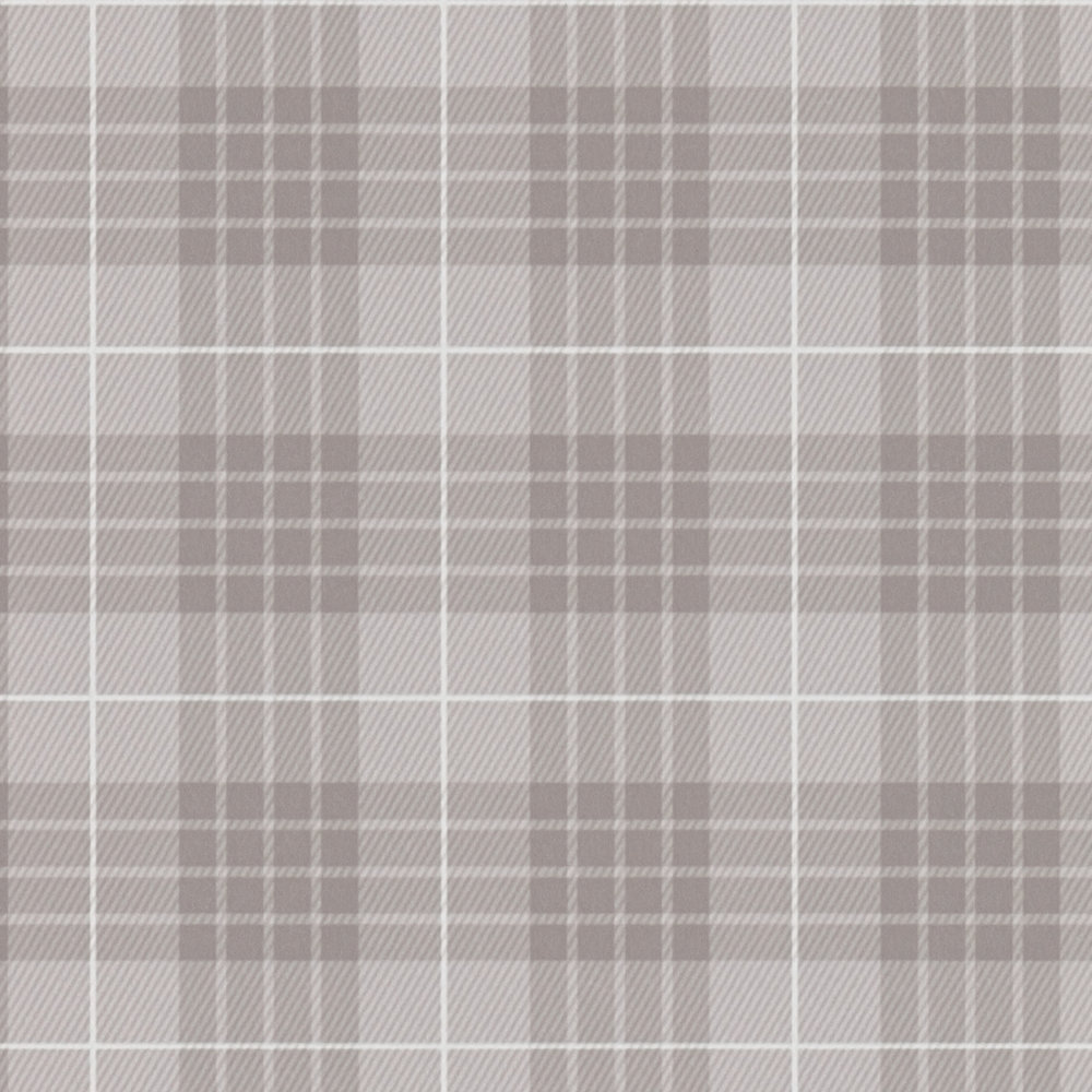             Schotse stof look geruit patroon behang - grijs, wit
        