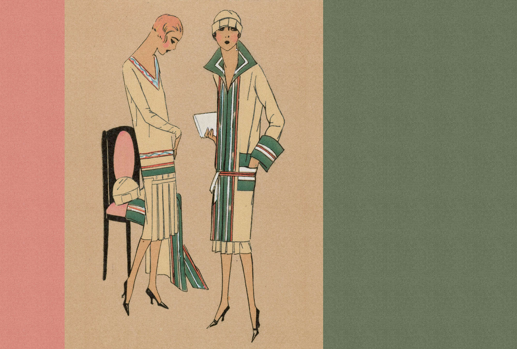             Parisienne 1 - papier peint art vestimentaire Twentiers Style
        