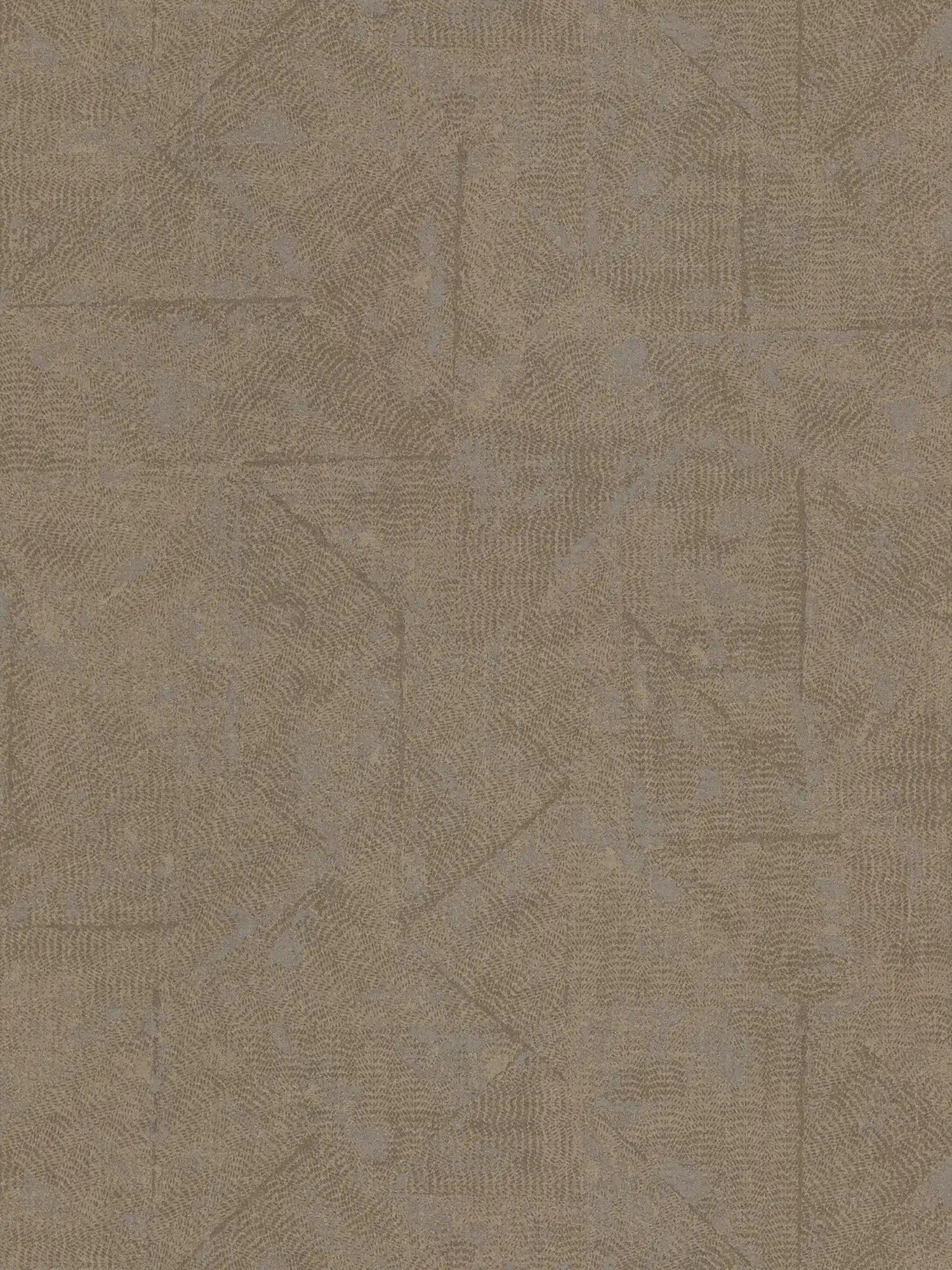 Papier peint style méditerranéen, à motifs - marron, bronze, gris
