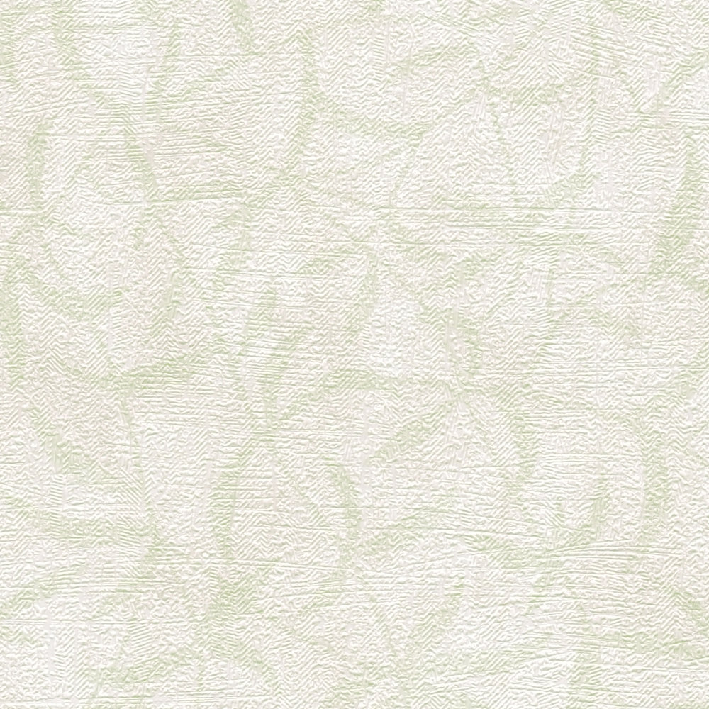             Papel pintado no tejido ramas florales con estructura - crema, verde
        