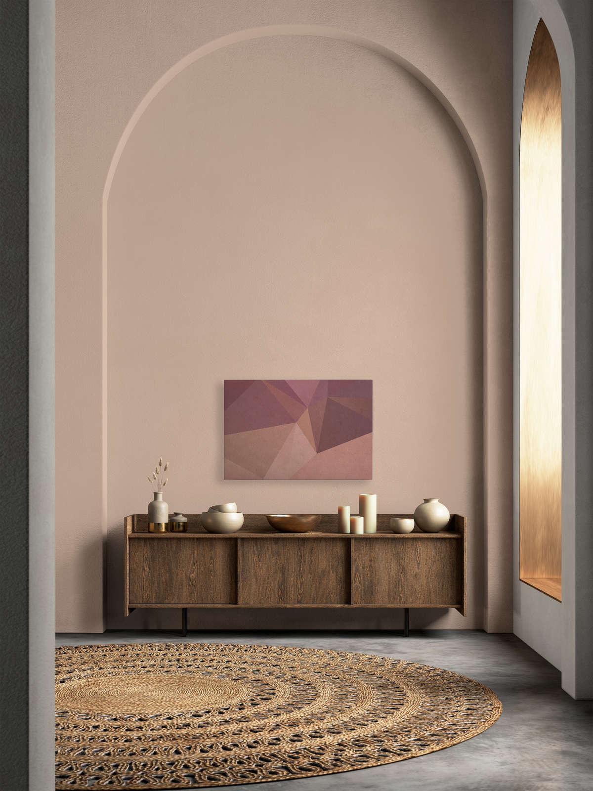             Tableau toile 3D optique géométrique | orange, violet - 0,90 m x 0,60 m
        