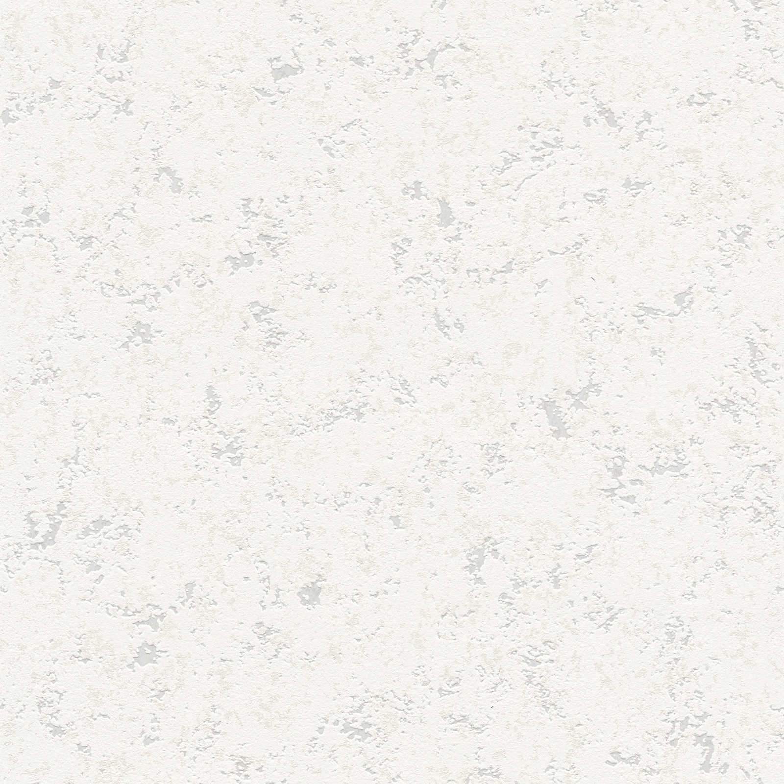 Plaster look wallpaper with rustic foam structure - white
