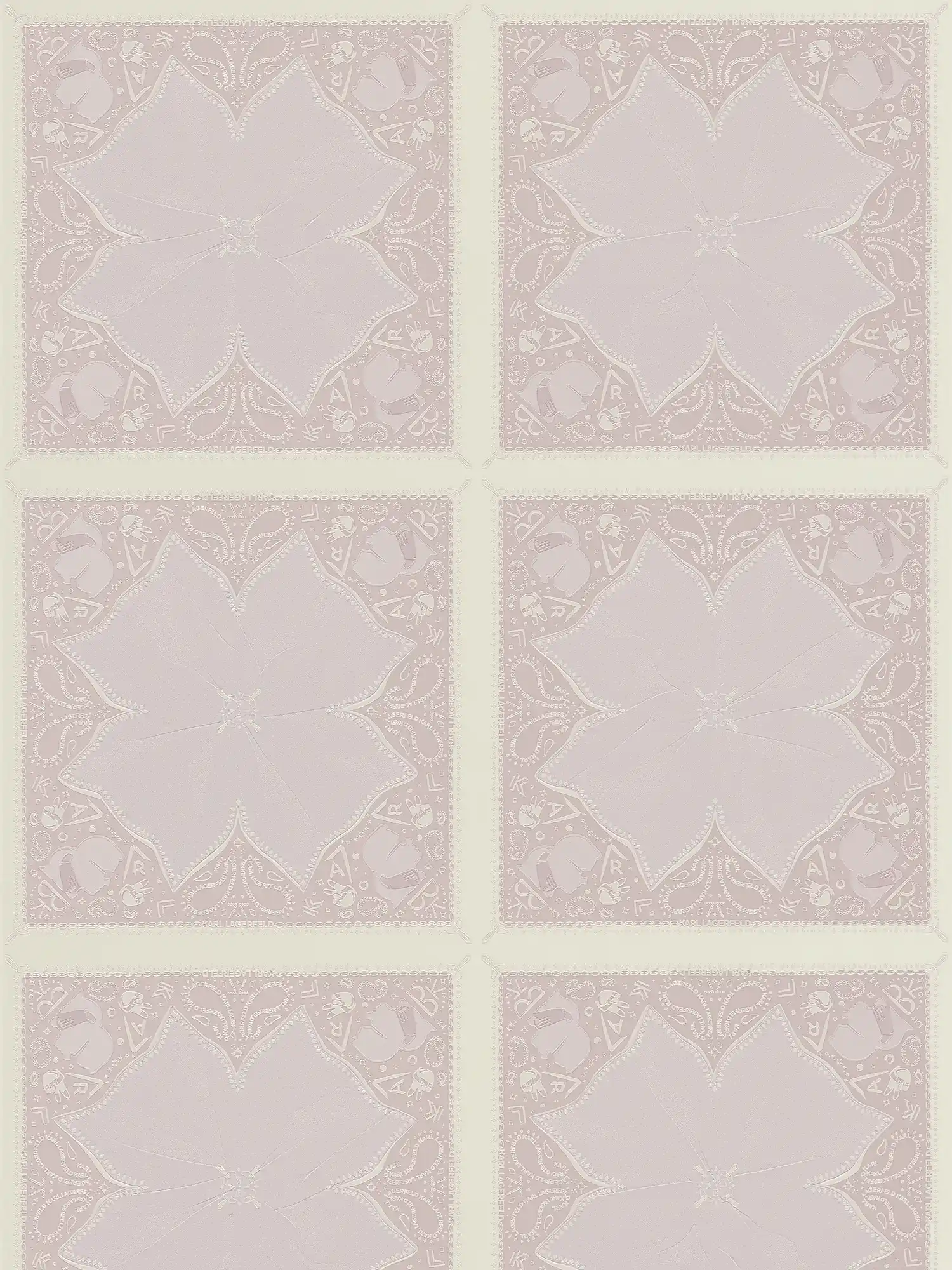 Papel pintado Karl LAGERFELD Tie Pattern - Rosa
