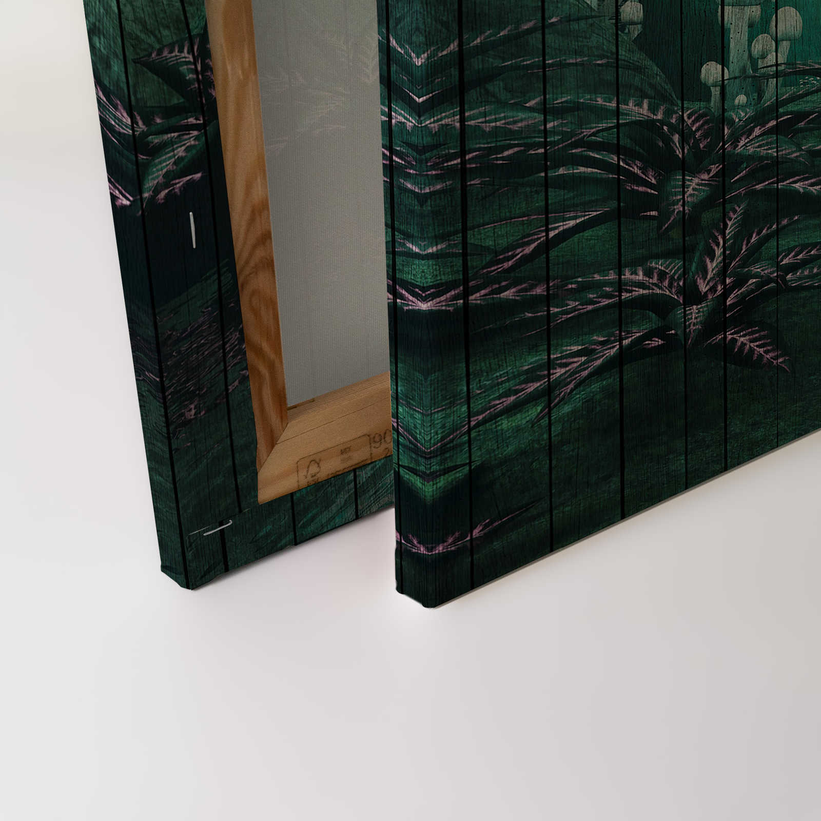             Fantasia 1 - Quadro su tela Bosco incantato con aspetto legno - 0,90 m x 0,60 m
        