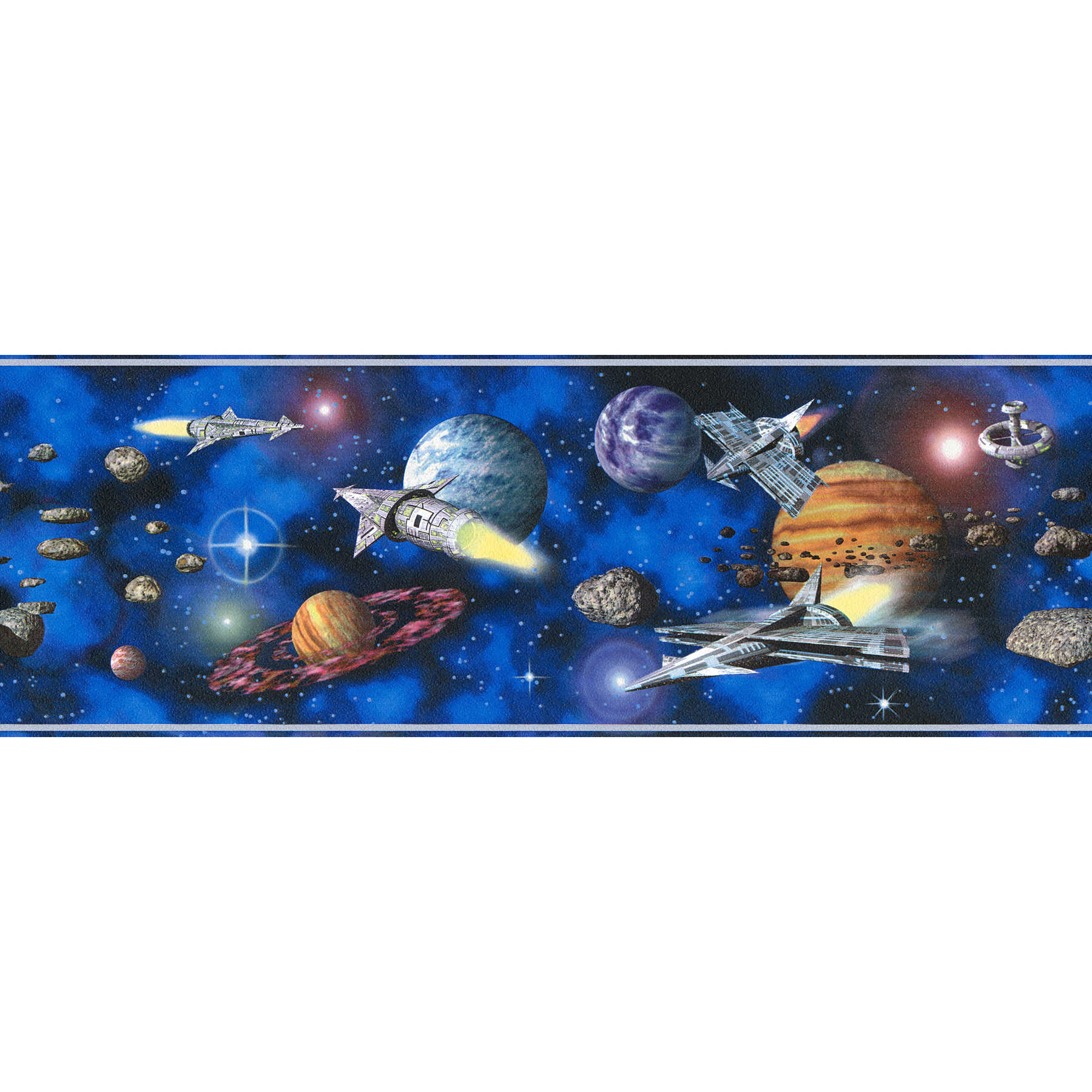         Universe wallpaper border for Nursery - Blue, Colorful
    