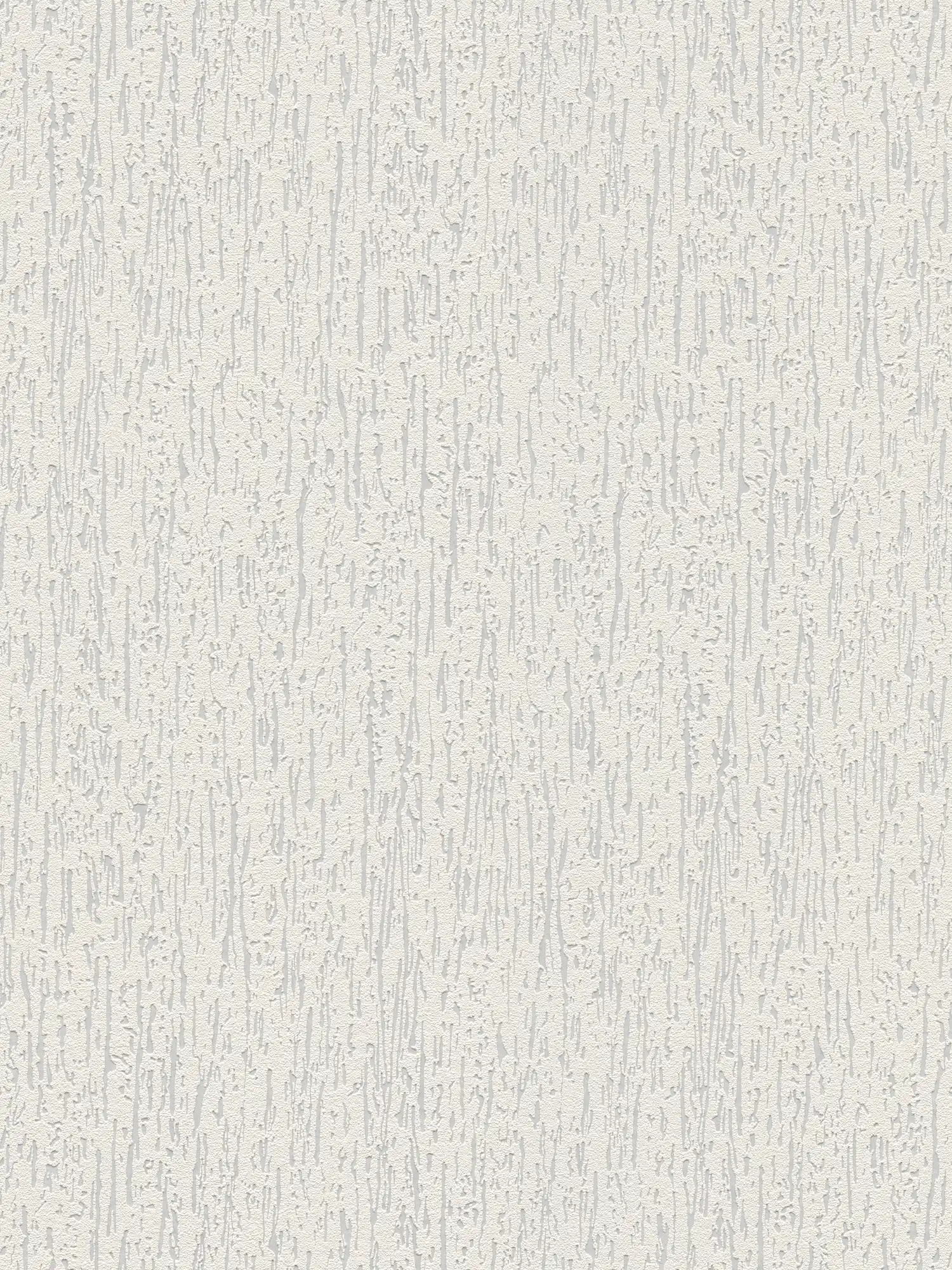 Paintable non-woven wallpaper in roughcast look - Paintable, White
