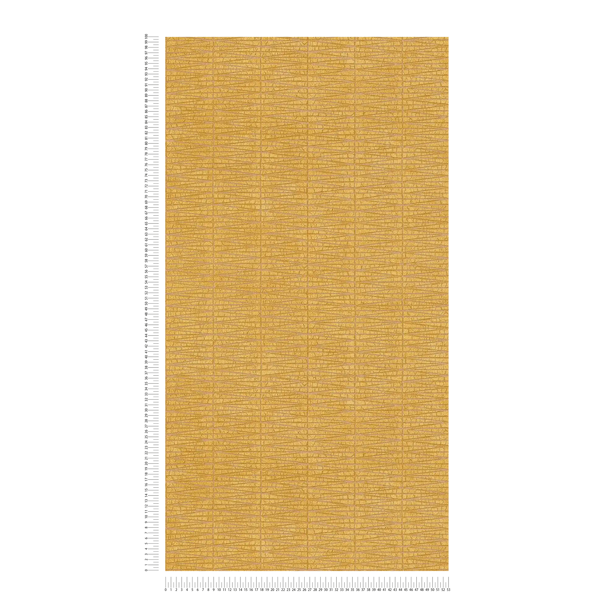             Carta da parati giallo senape con motivo a trama naturale - Giallo, metallizzato
        