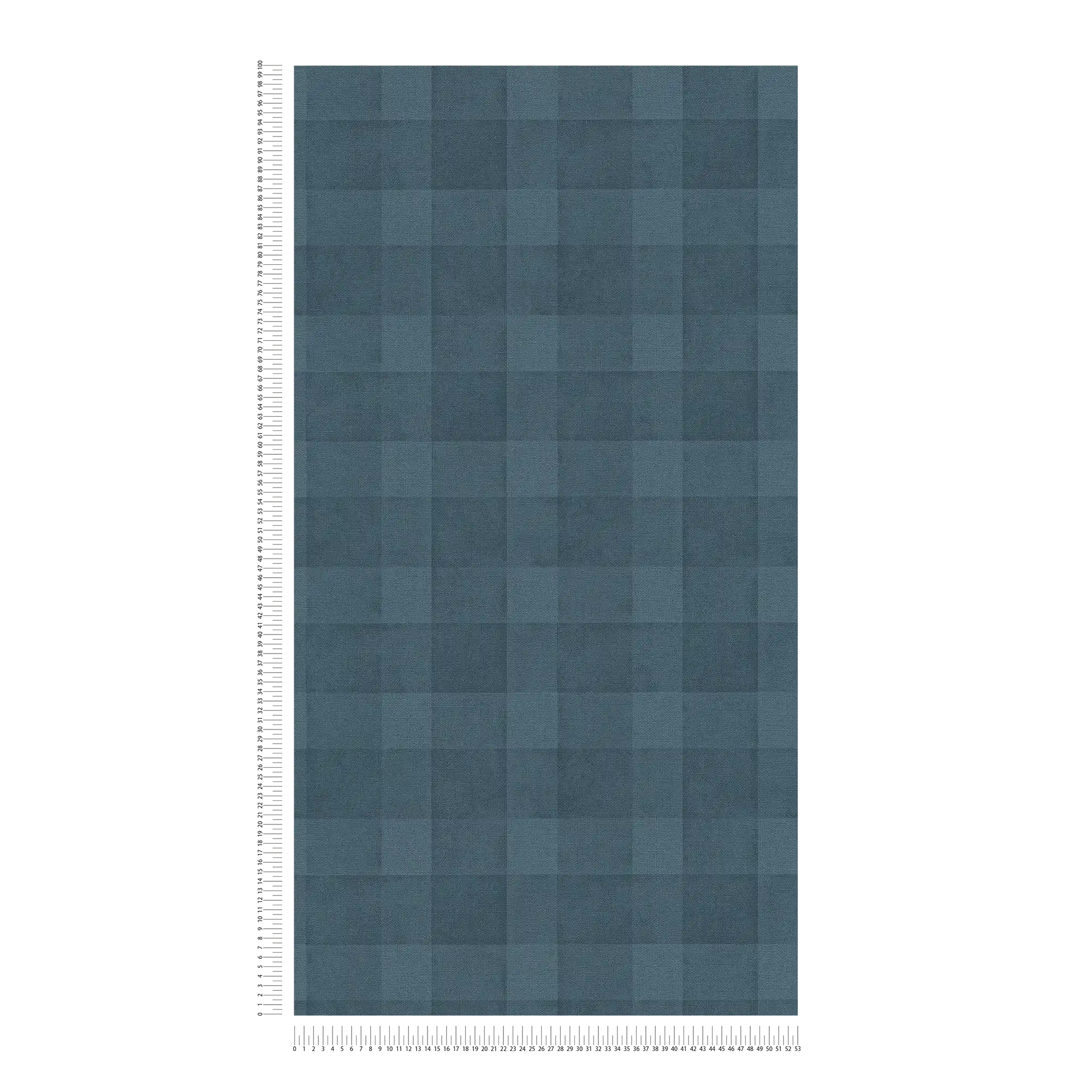             PVC-vrij behang met grafisch ruitpatroon - blauw
        