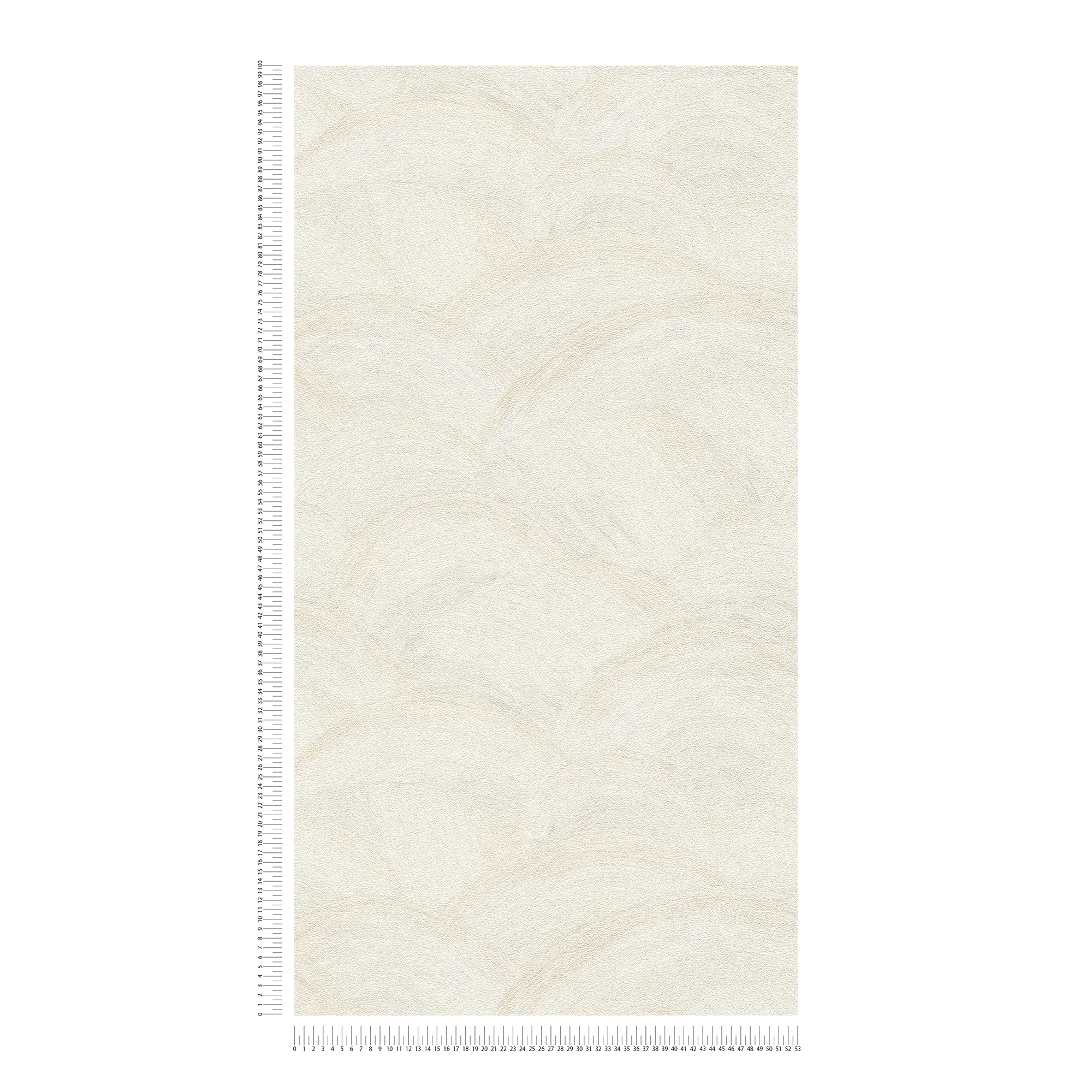             Non-woven wallpaper with subtle wave pattern - white, cream, grey
        