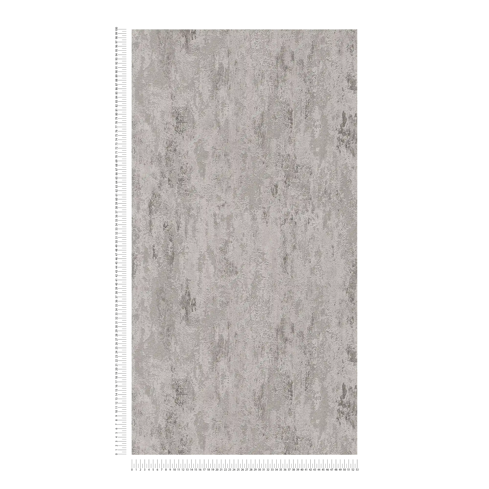             Rust non-woven wallpaper with textured pattern - grey, silver
        